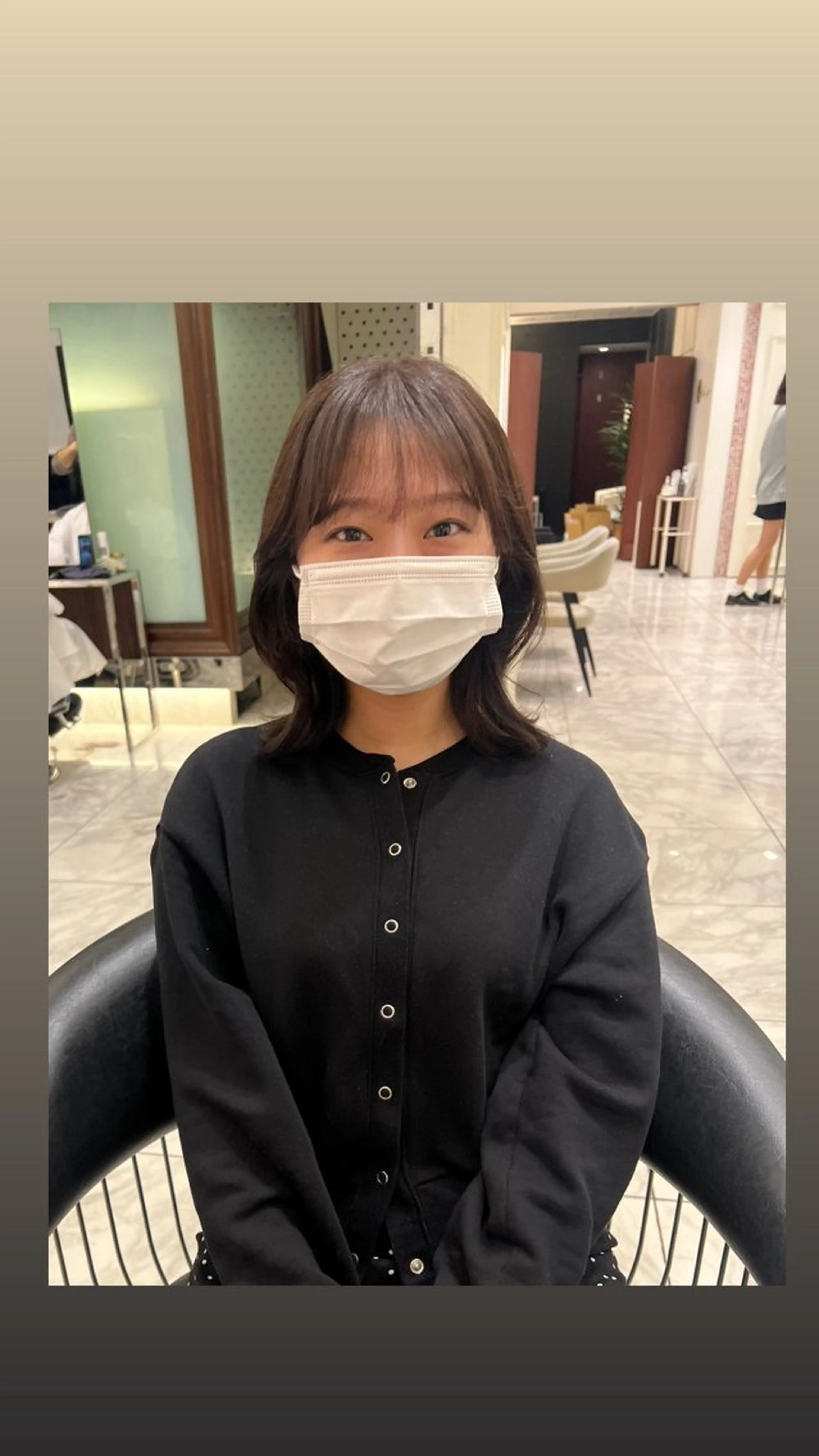 ミディアム ヘアカラー トリートメント 顔周り/透明感 🤍銀座RINOSEのヘアスタイル