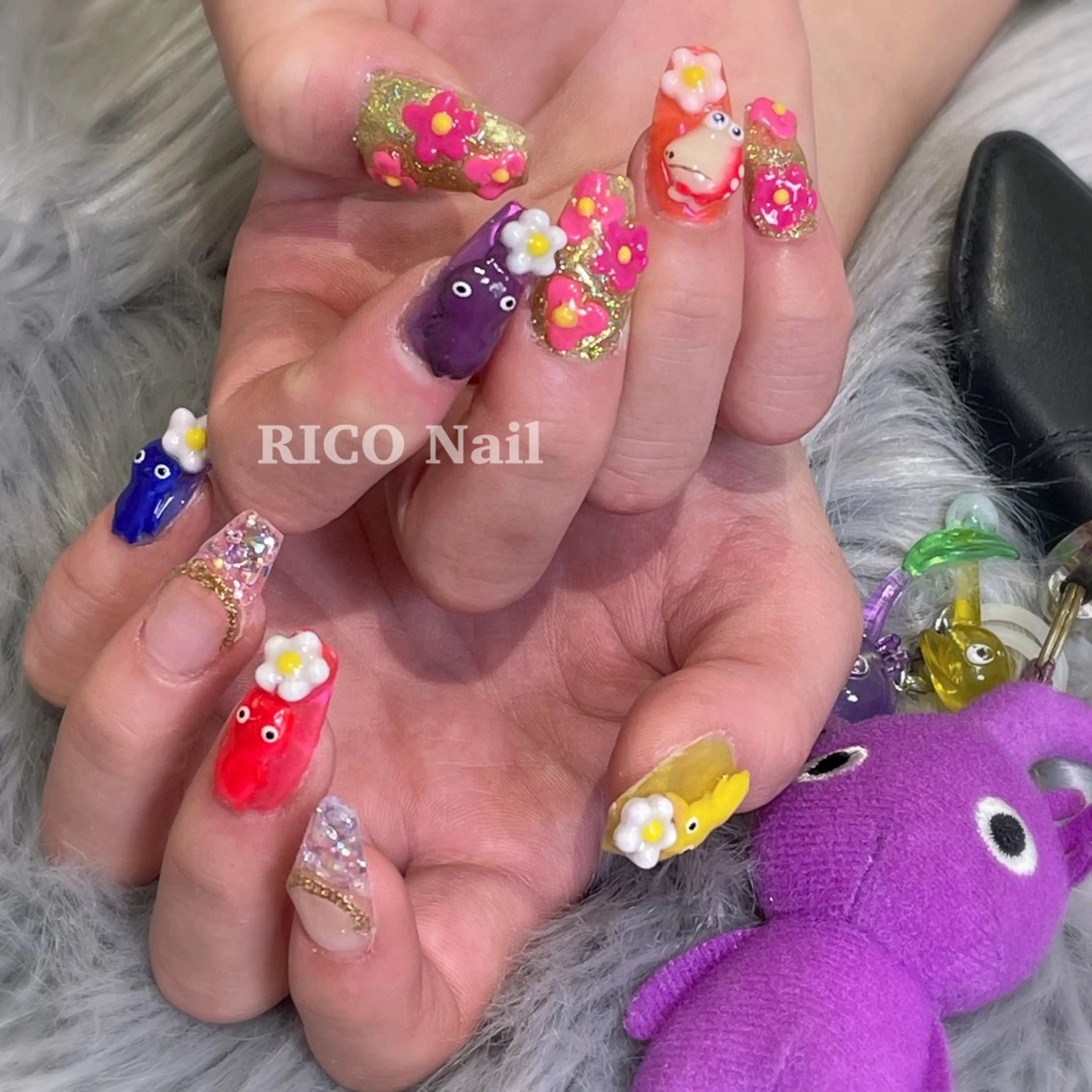 ネイル RICO NAIL所属・RICO Nail パーツつけ放題🌈のネイルデザイン