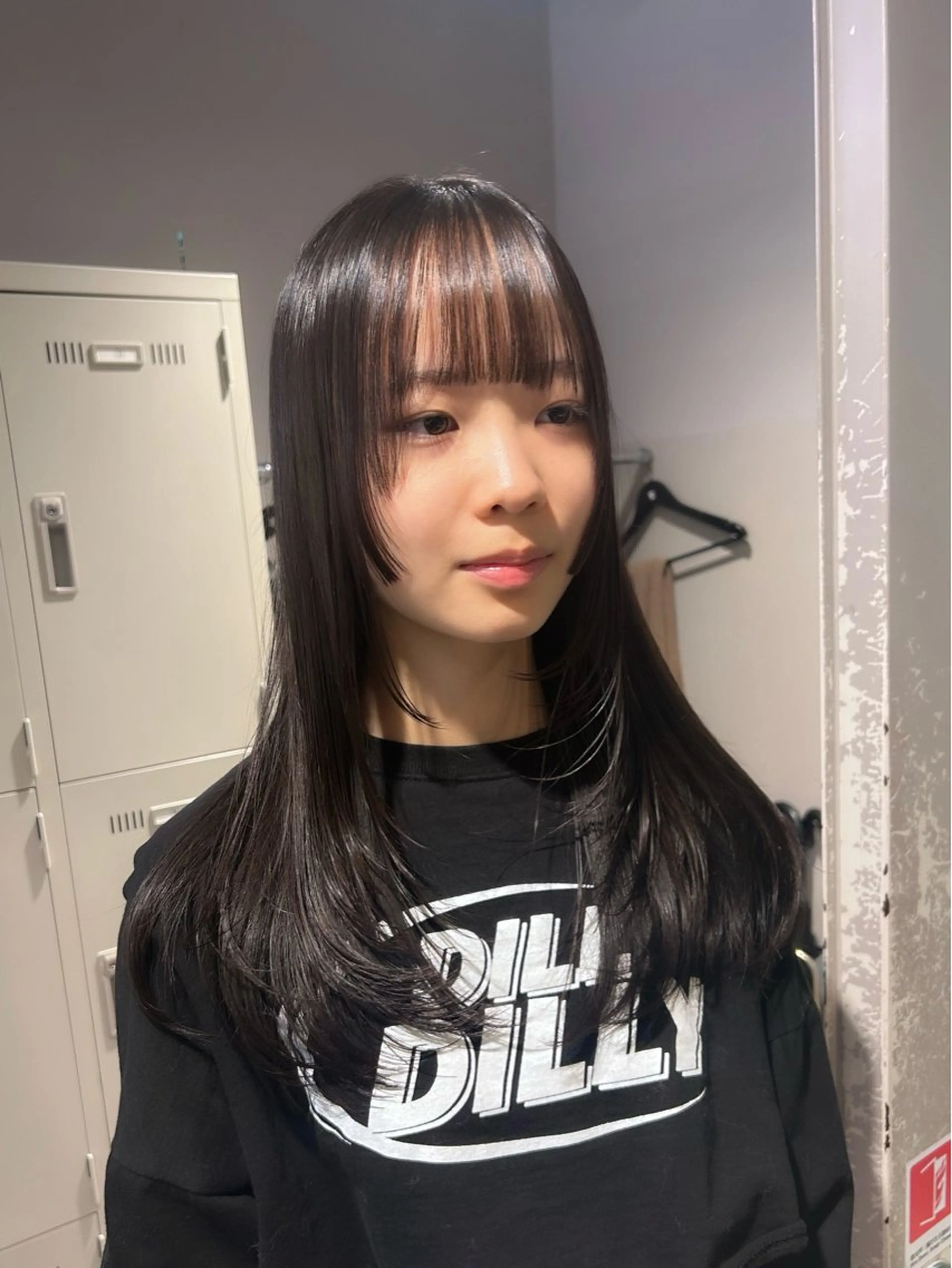 ロング カラー パーマ ヘアアレンジ メンズ キッズ カット ヘアカラー トリートメント ヘアセット ブリーチなしカラー/ ブラウン/レイヤーのヘアスタイル