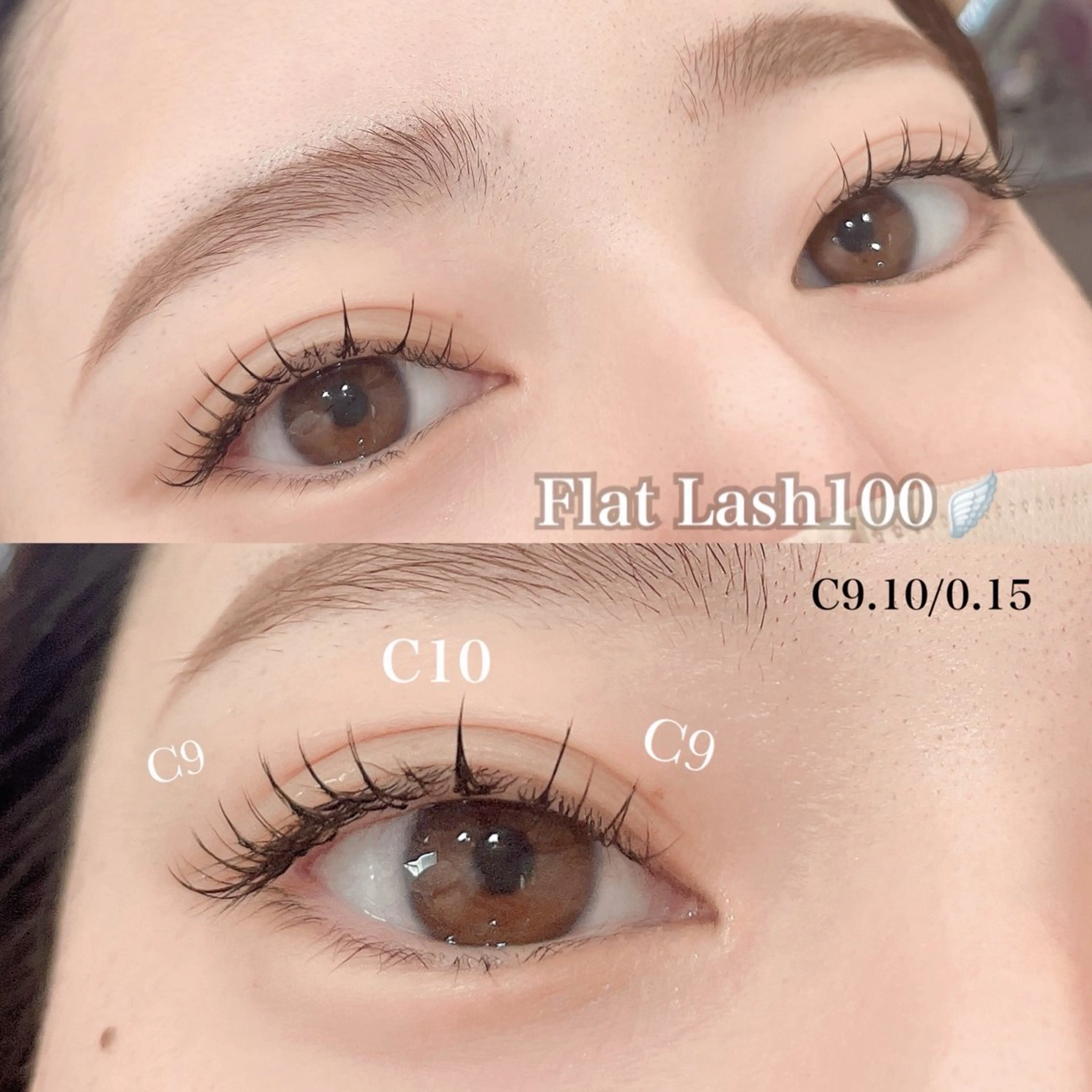 マツエク・マツパ フラットラッシュ 韓国風マツエク パリジェンヌラッシュリフト 下まつげエクステ 一重×まつ毛パーマ Rairia momoka🎀✨のマツエク・マツパデザイン