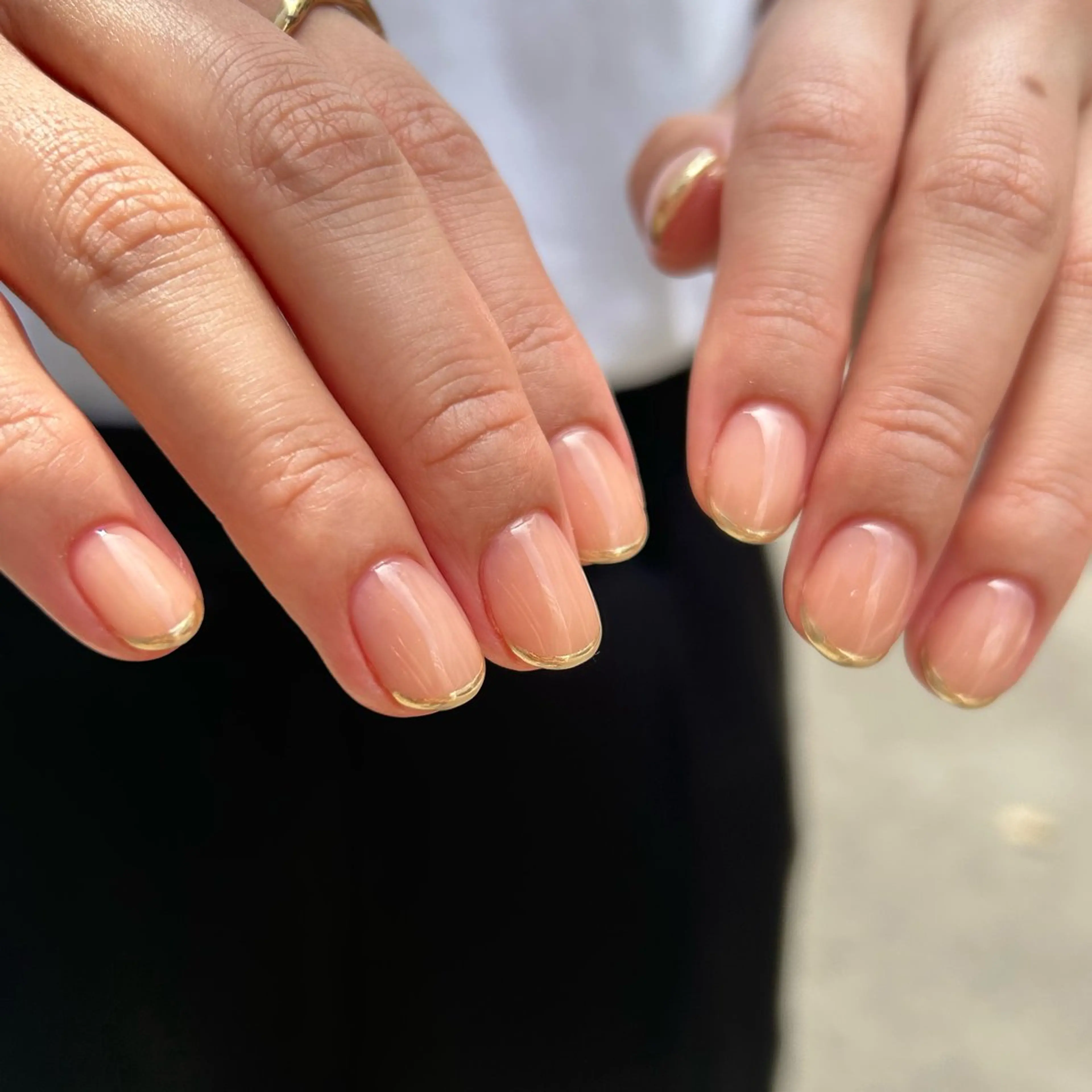 ネイル フレンチネイル ミラーネイル Yumi 広尾|恵比寿ネイルのネイルデザイン