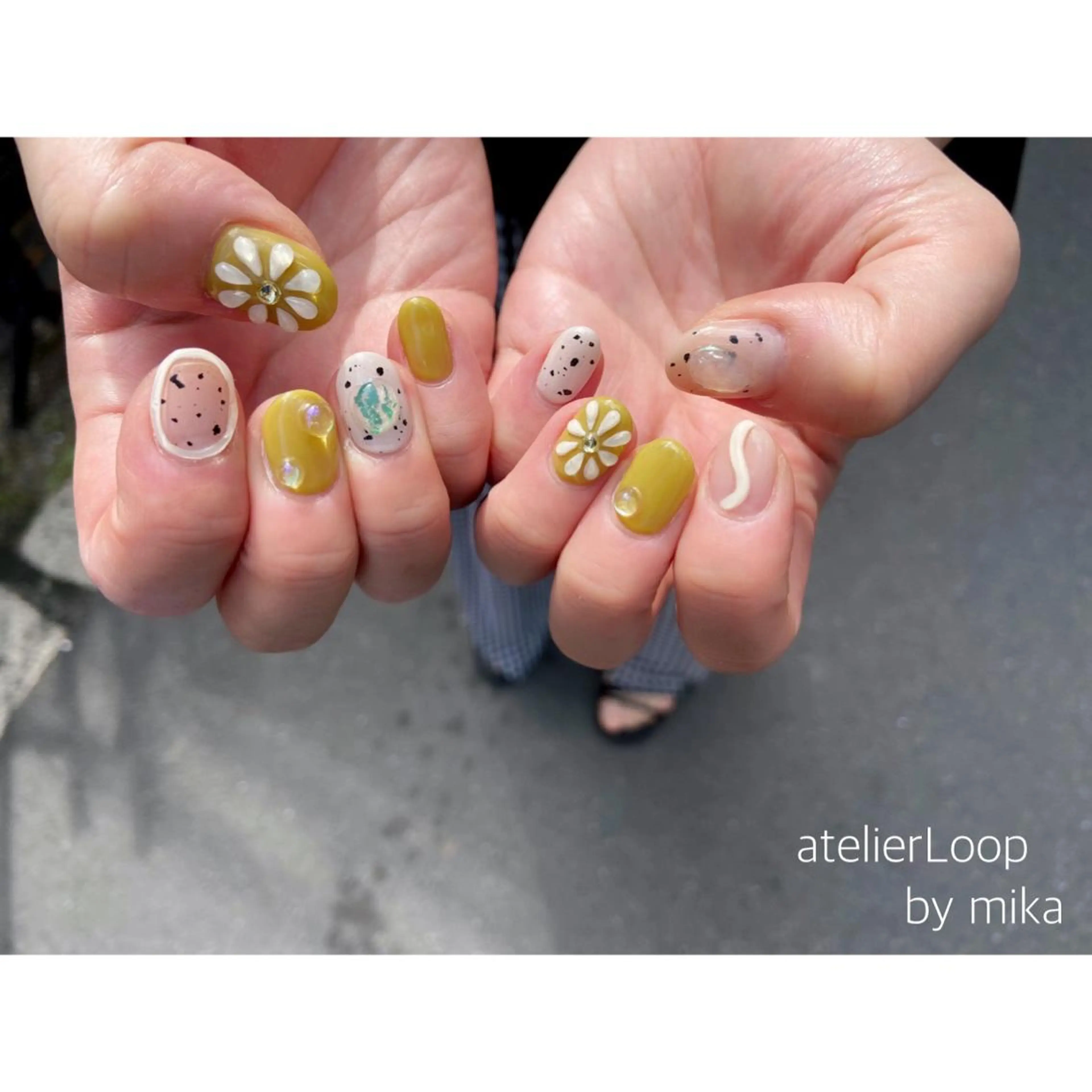 ネイル ピスタチオネイル atelierLoopbyshiho所属・atelier Loop♪MIKAのネイルデザイン