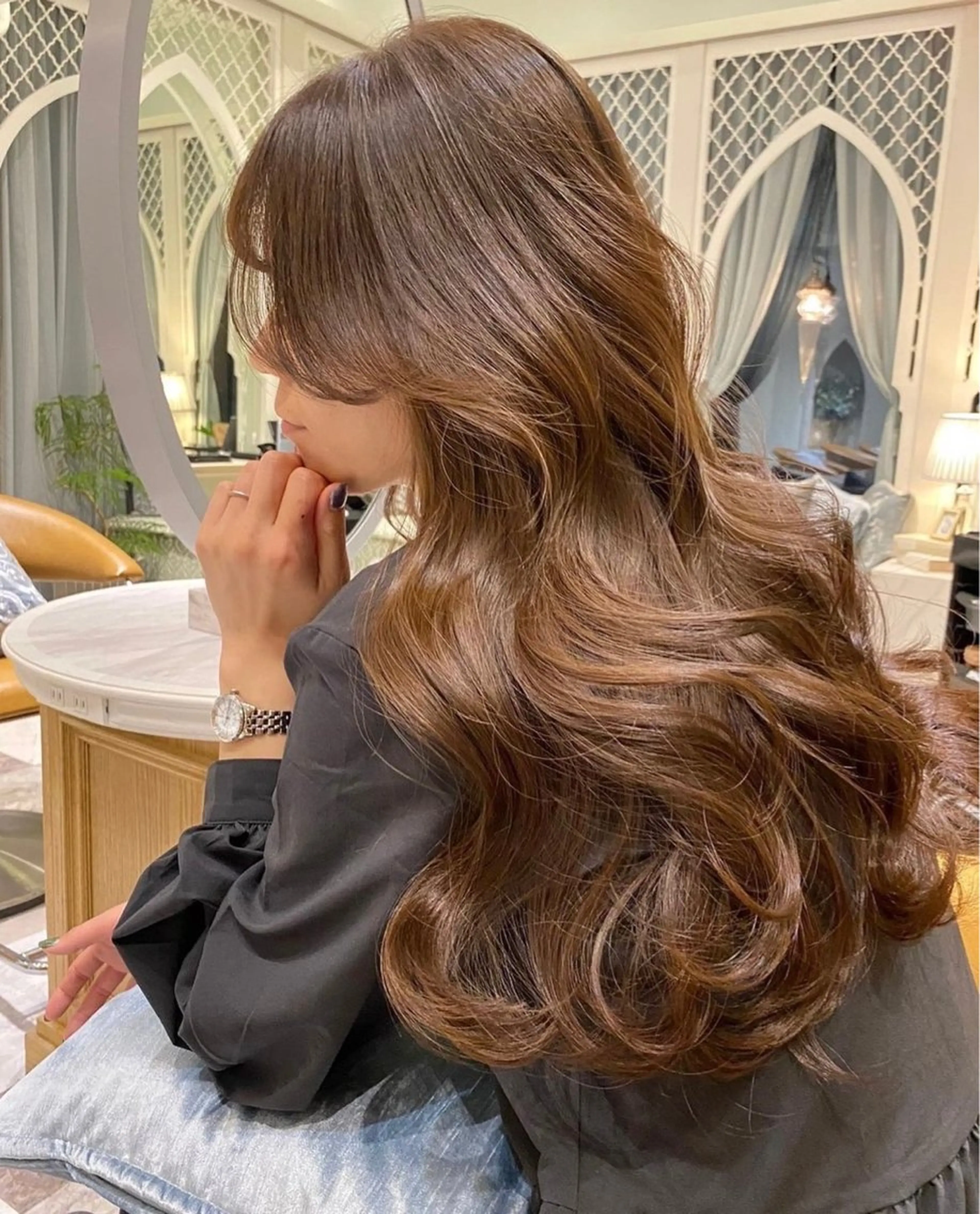 ロング カラー カット ヘアカラー トリートメント ヘアセット 名古屋/髪質改善/ 透明感SHIZUKAのヘアスタイル