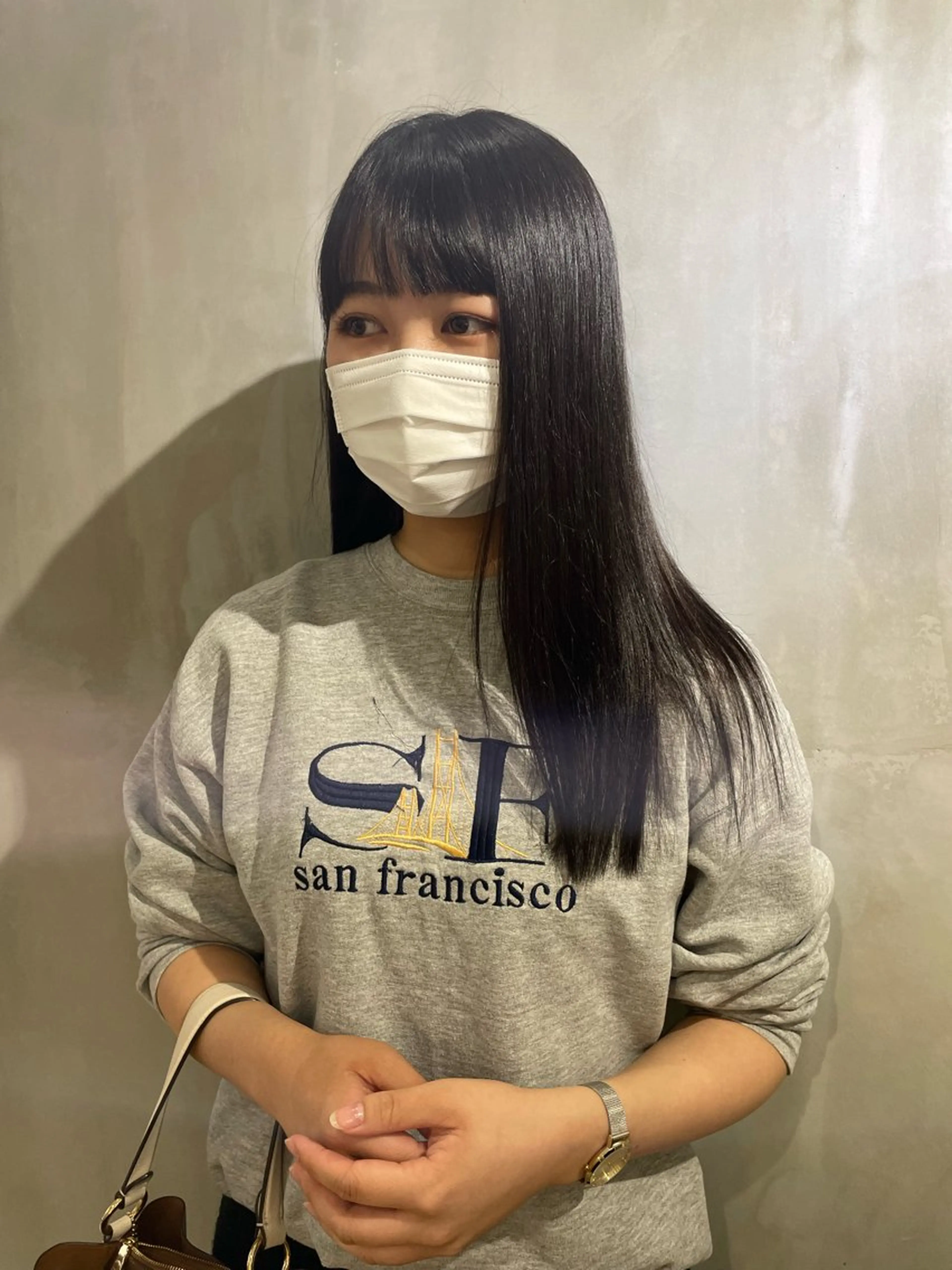 セミロング カラー ブルーカラー ダークグレー シルバー ヘアカラー トリートメント suzu /フリーランス吉祥寺のヘアスタイル