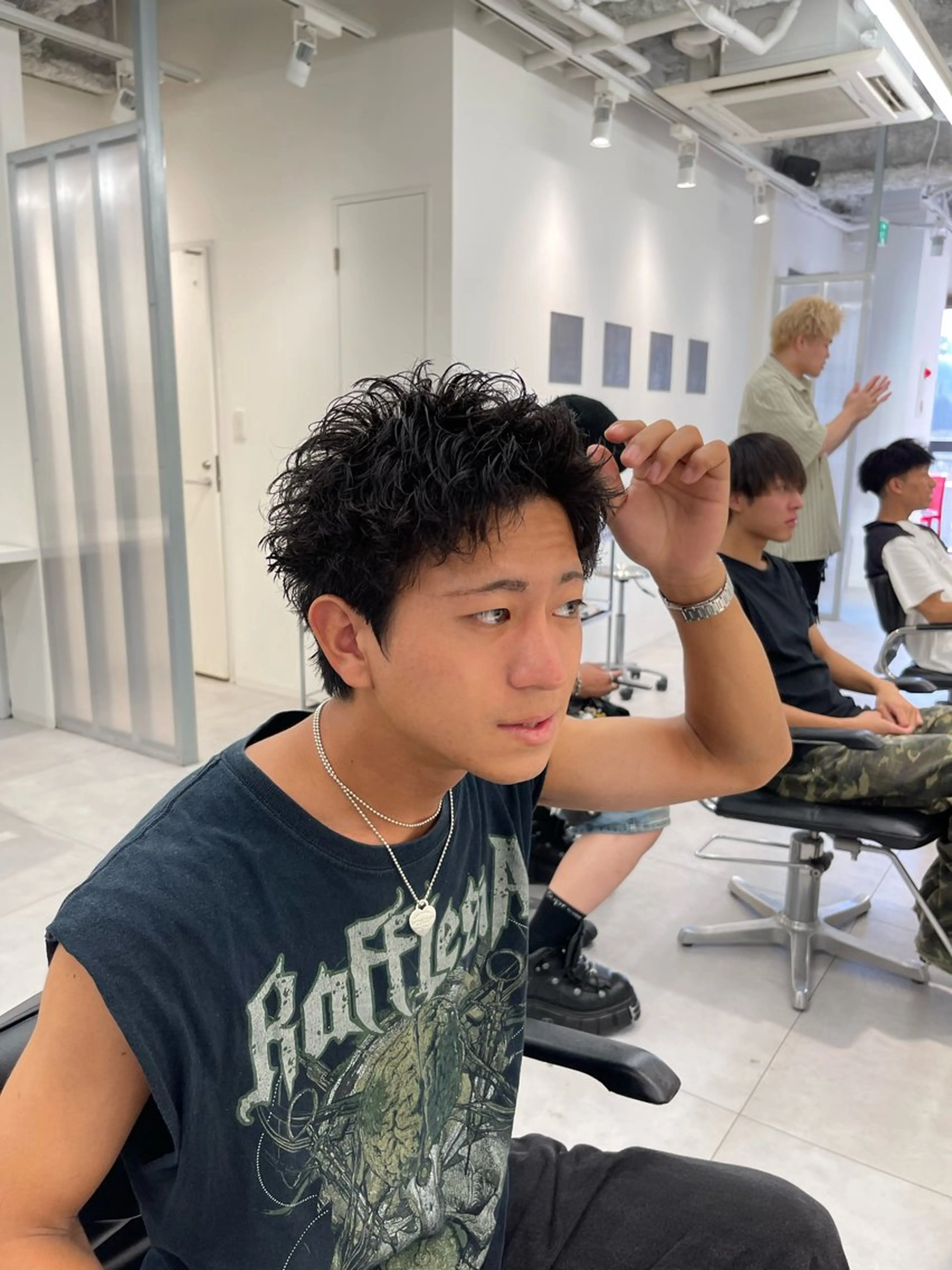 パーマ メンズ カット パーマ メンズ特化/パーマ 短髪パーマ/来星のヘアスタイル