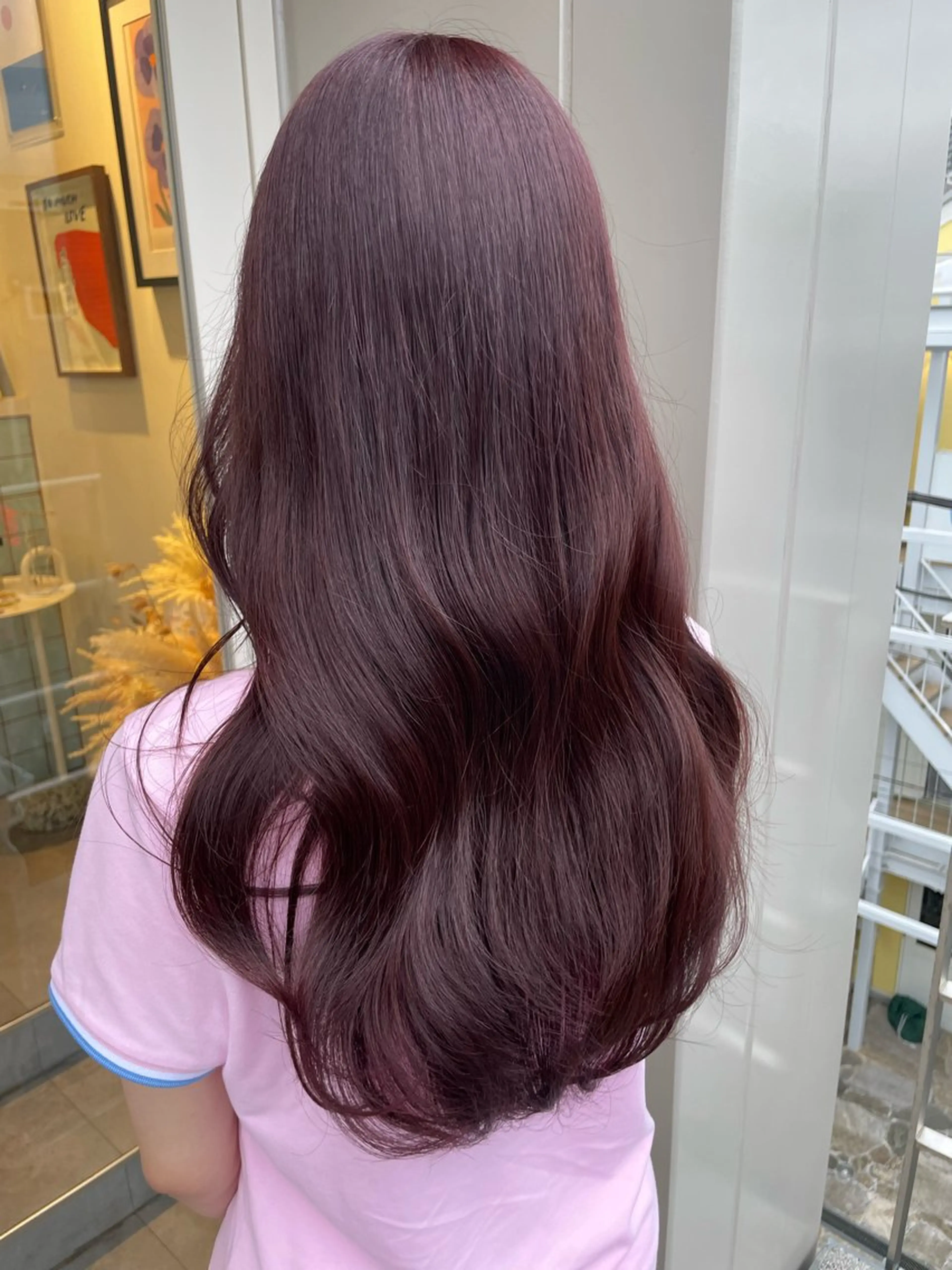 ロング カラー ブリーチ ダブルカラー ラベンダーカラー ブリーチなしカラー ピンクカラー ヘアカラー トリートメント 若月 あやかのヘアスタイル