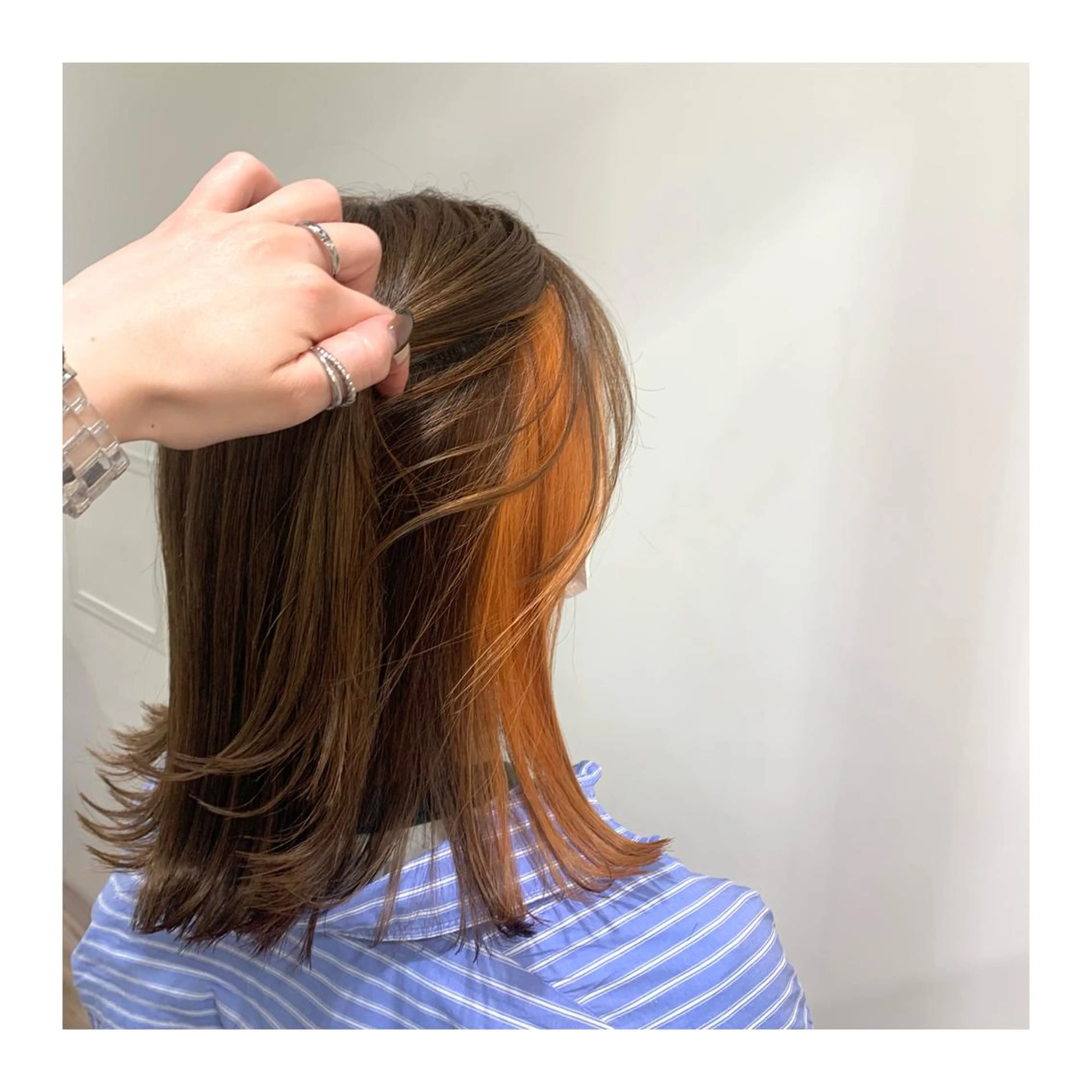 ミディアム カラー ヘアカラー あべ ゆうかのヘアスタイル