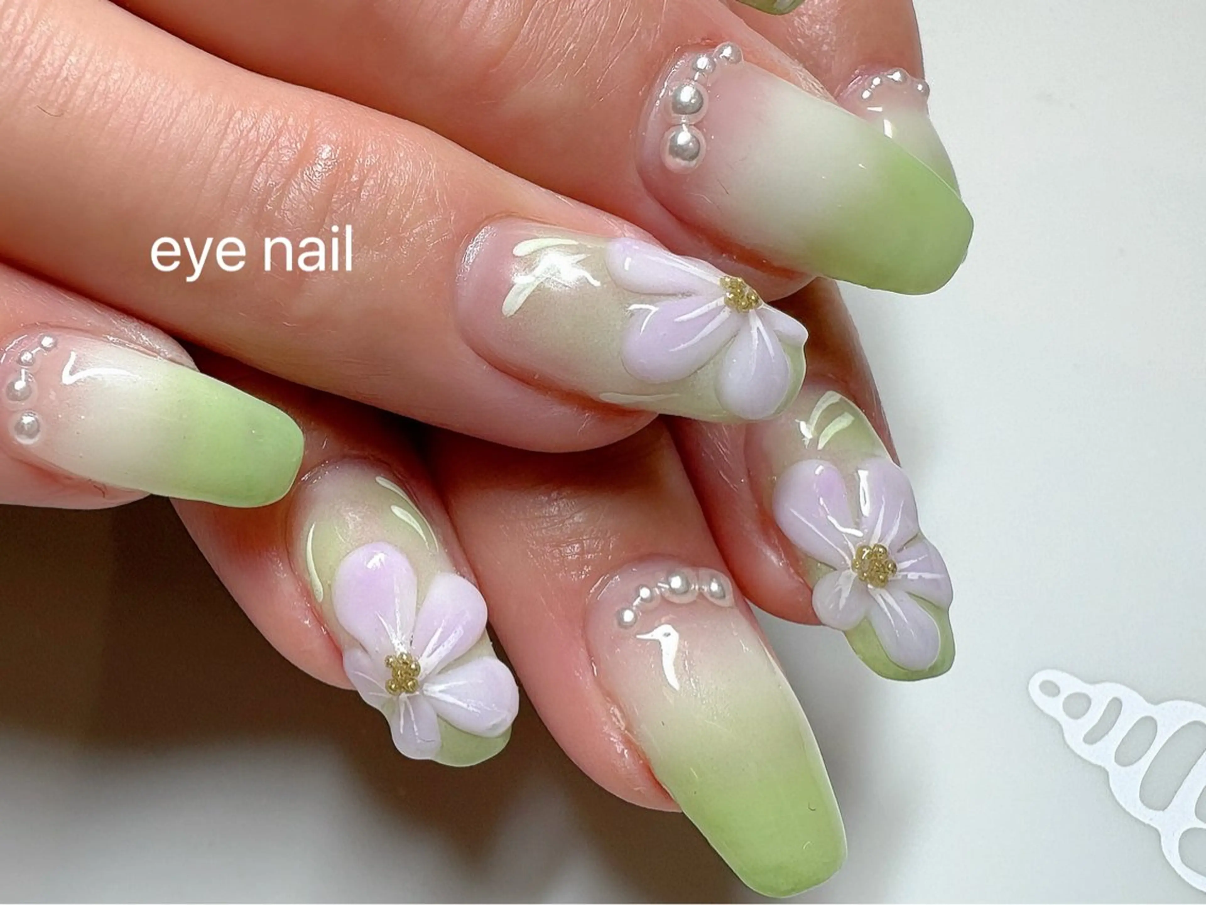 ネイル アートネイル フラワーネイル 春ネイル ハンドネイル Eye nailのネイルデザイン