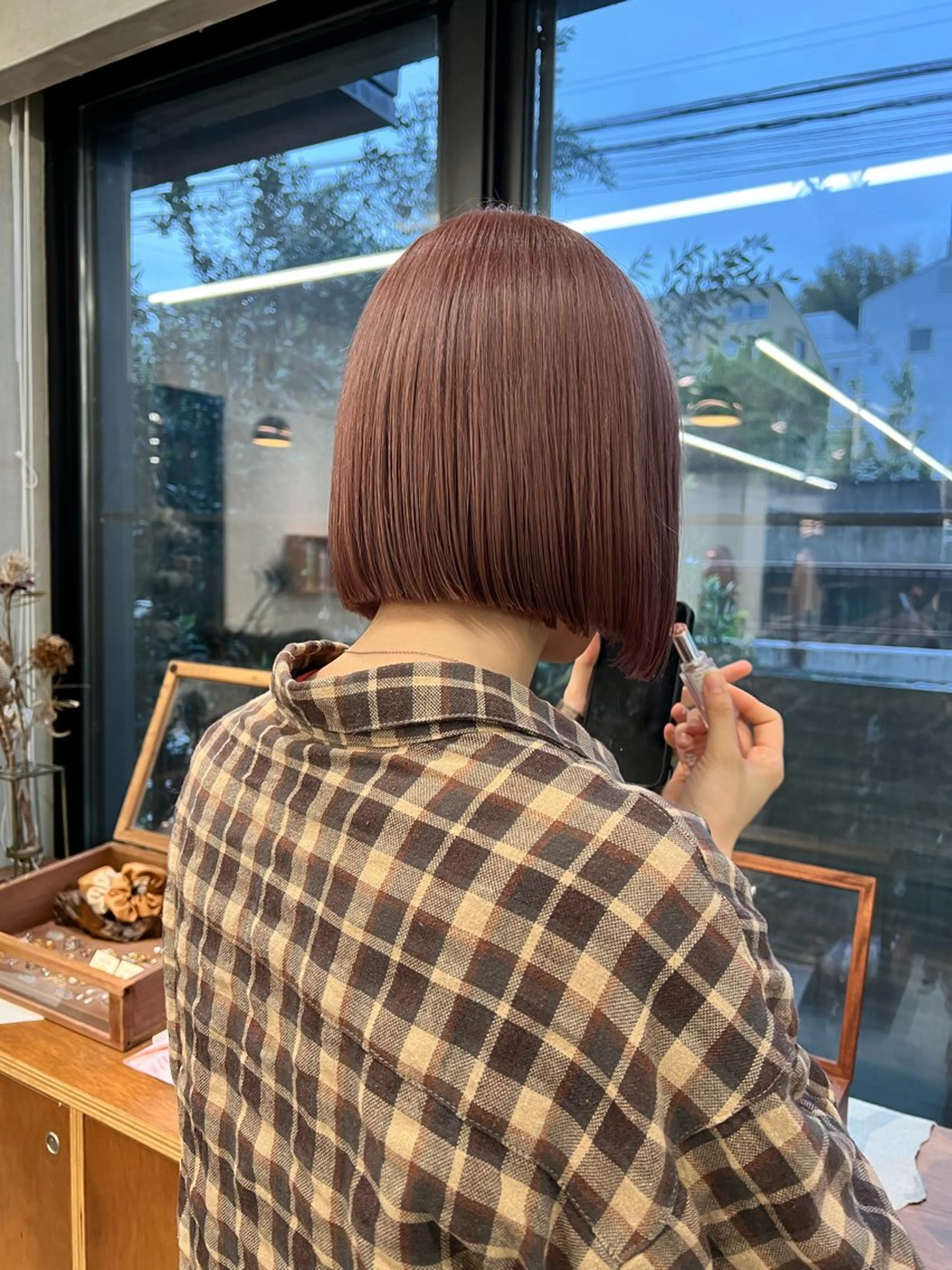 ショート カラー ボブ ケアブリーチ/ ハイトーン/牧野のヘアスタイル