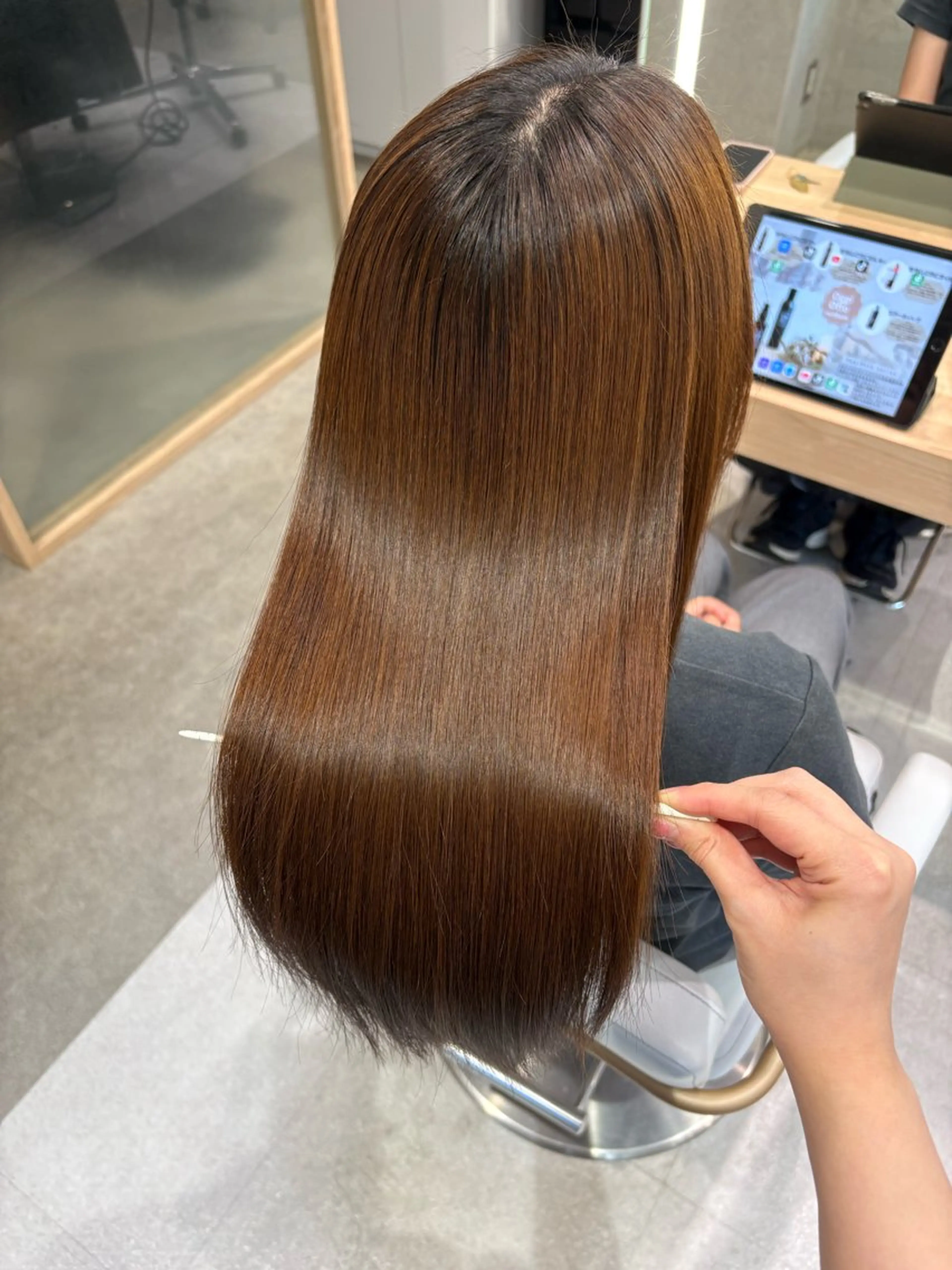 ロング 縮毛矯正 トリートメント 美髪縮毛矯正/ ケアカラー🍓KAEのヘアスタイル