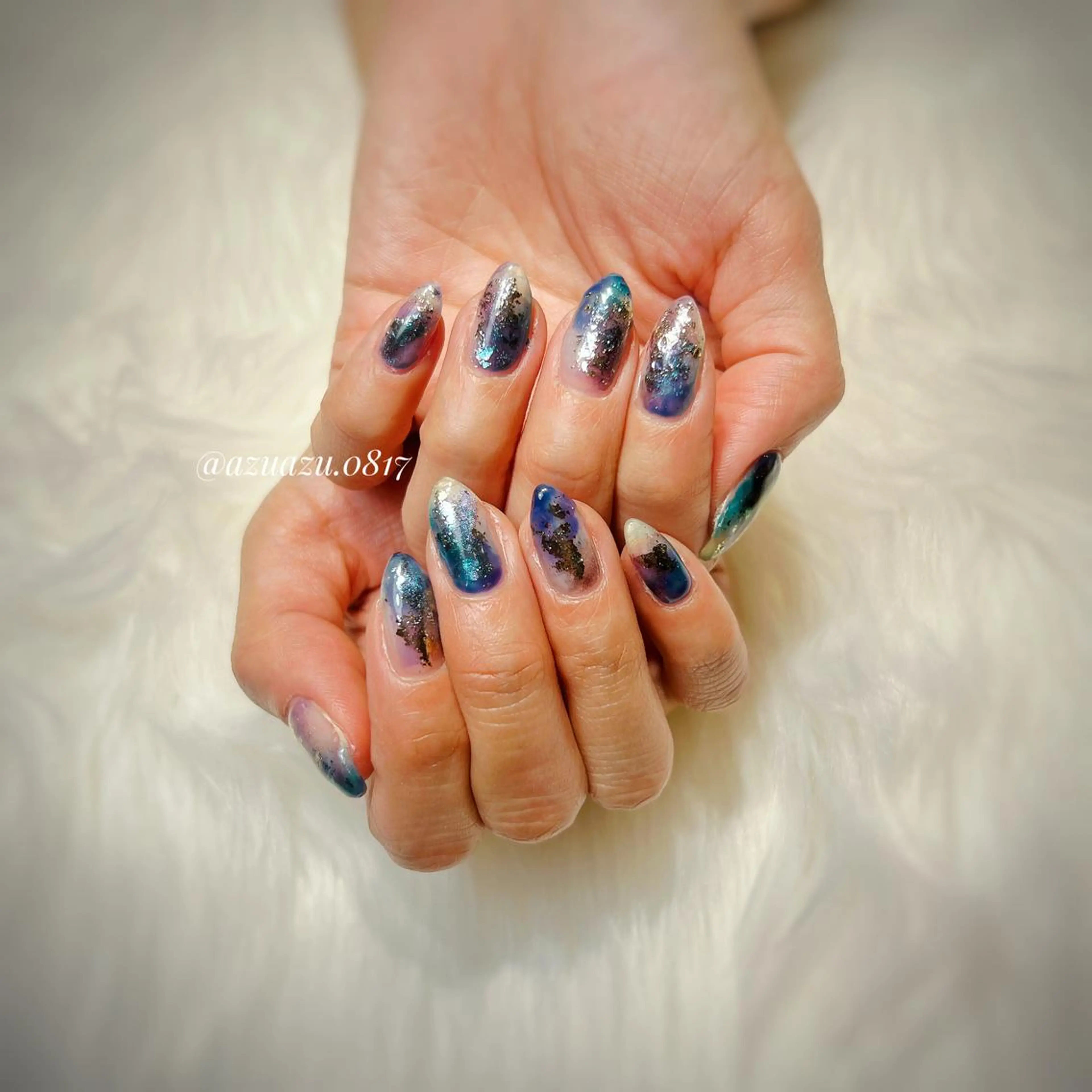 ネイル アートネイル ジェルネイル ニュアンスネイル ハンドネイル hair&nail ROOTS所属・ﾍｱﾒｲｸ&ﾈｲﾙ ♥️Azuのネイルデザイン