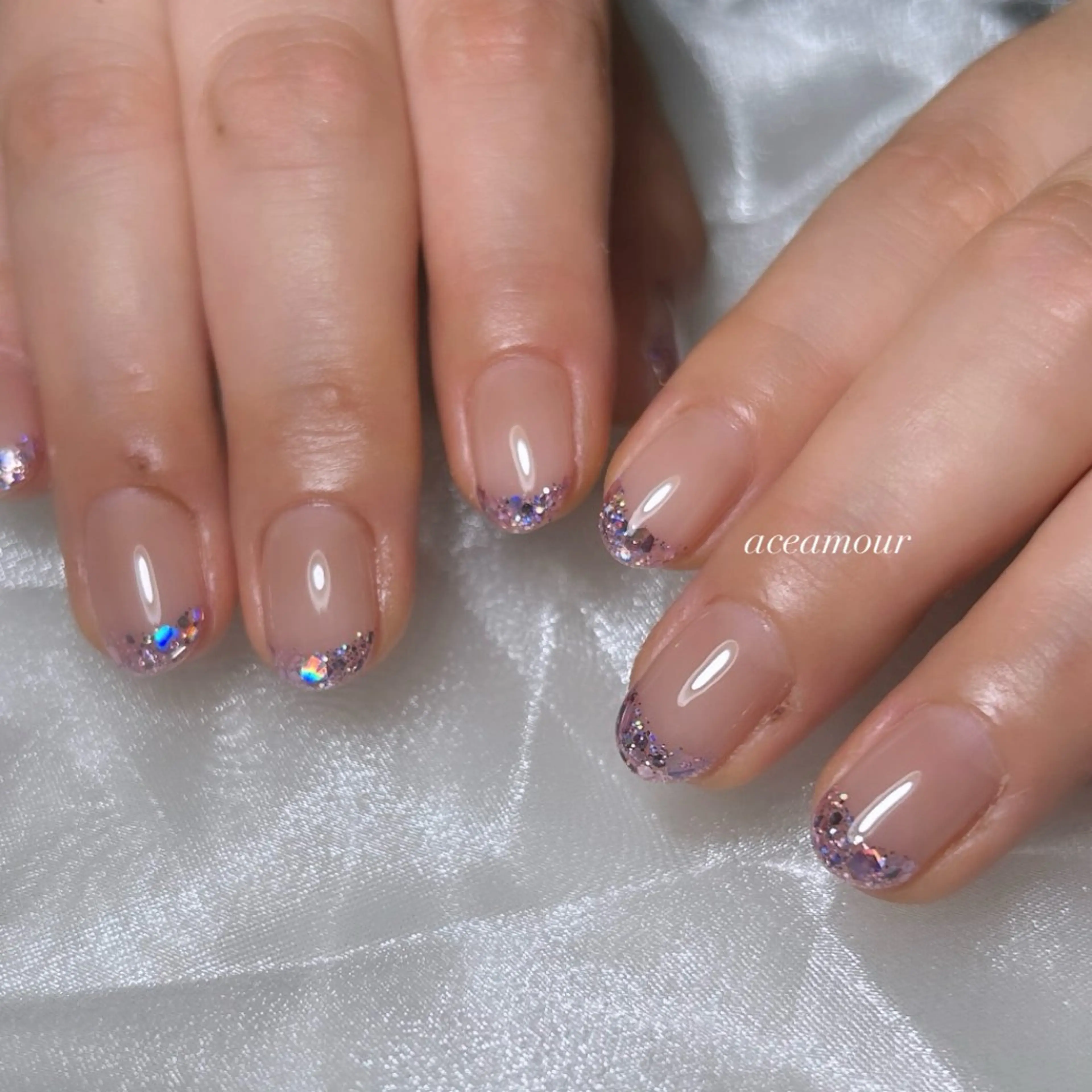 ネイル ラメ(グリッター) ネイル/耳つぼ /新ホワイトニングのネイルデザイン