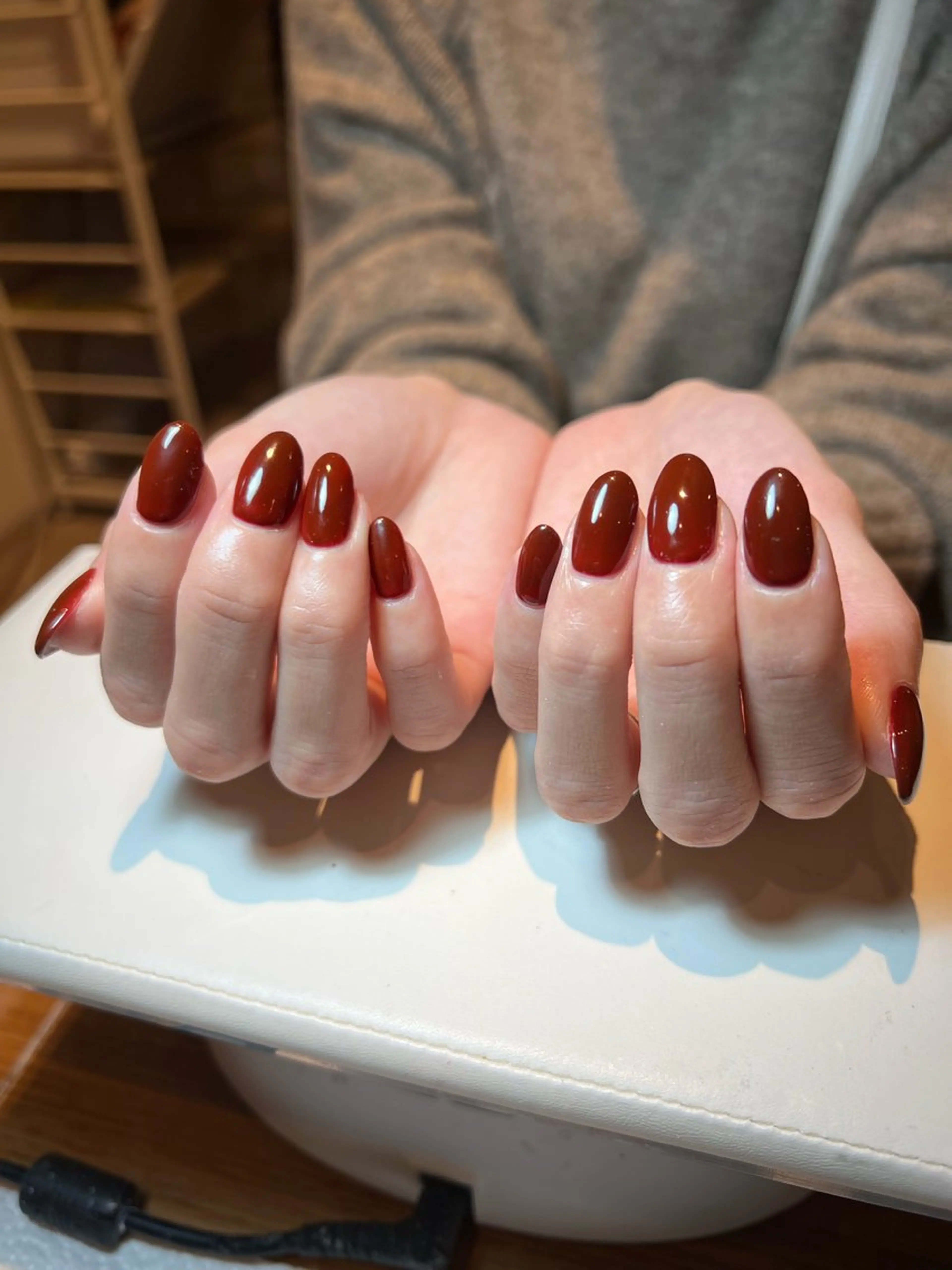 ネイル ボルドー ワンカラーネイル ハンドネイル .Etel atelier.のネイルデザイン