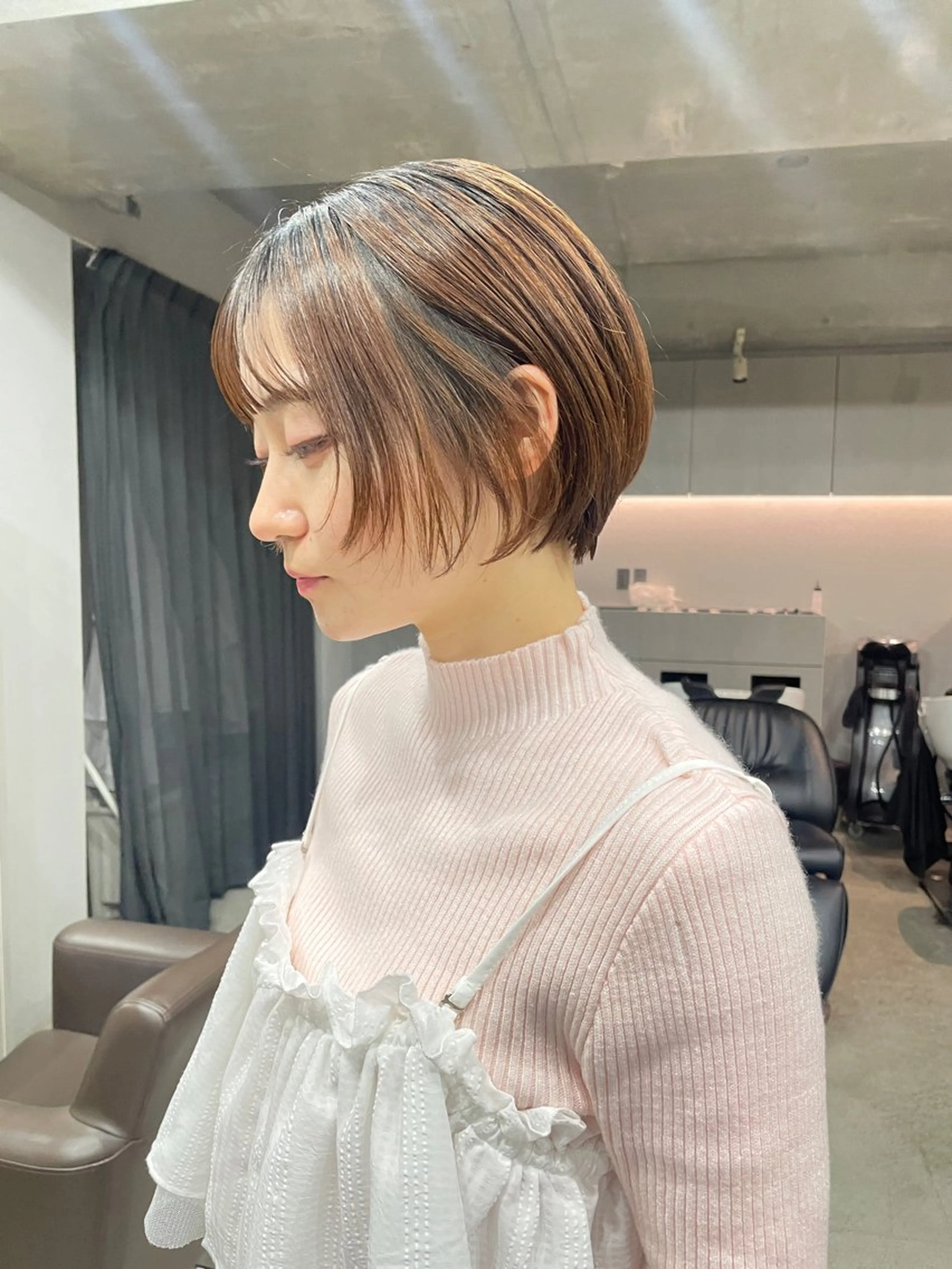 ショート カラー カット ヘアカラー トリートメント 表参道/赤み無し 透明感 colorのヘアスタイル