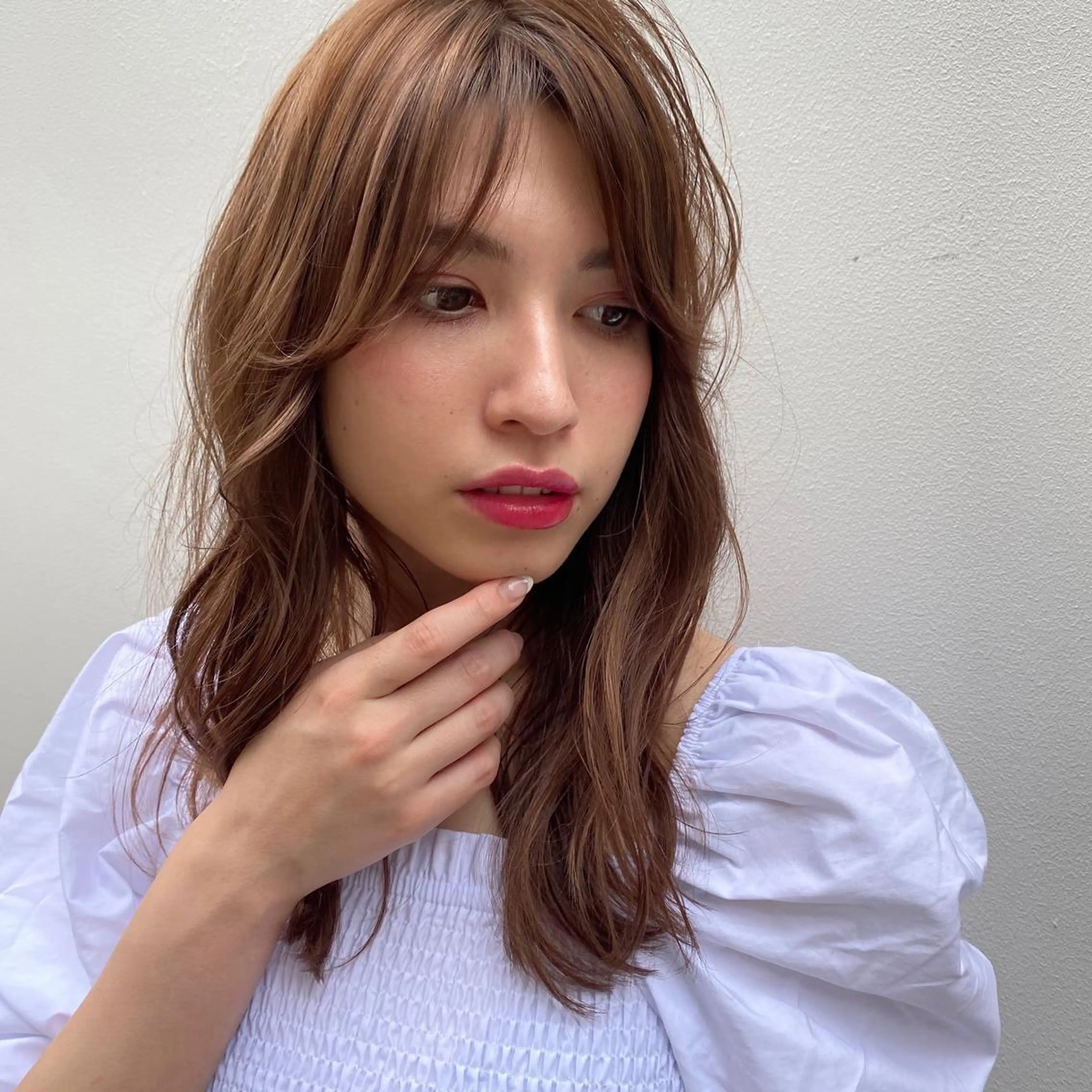 セミロング カラー ヘアアレンジ 🪭risa 暖色/レイヤー🪭のヘアスタイル