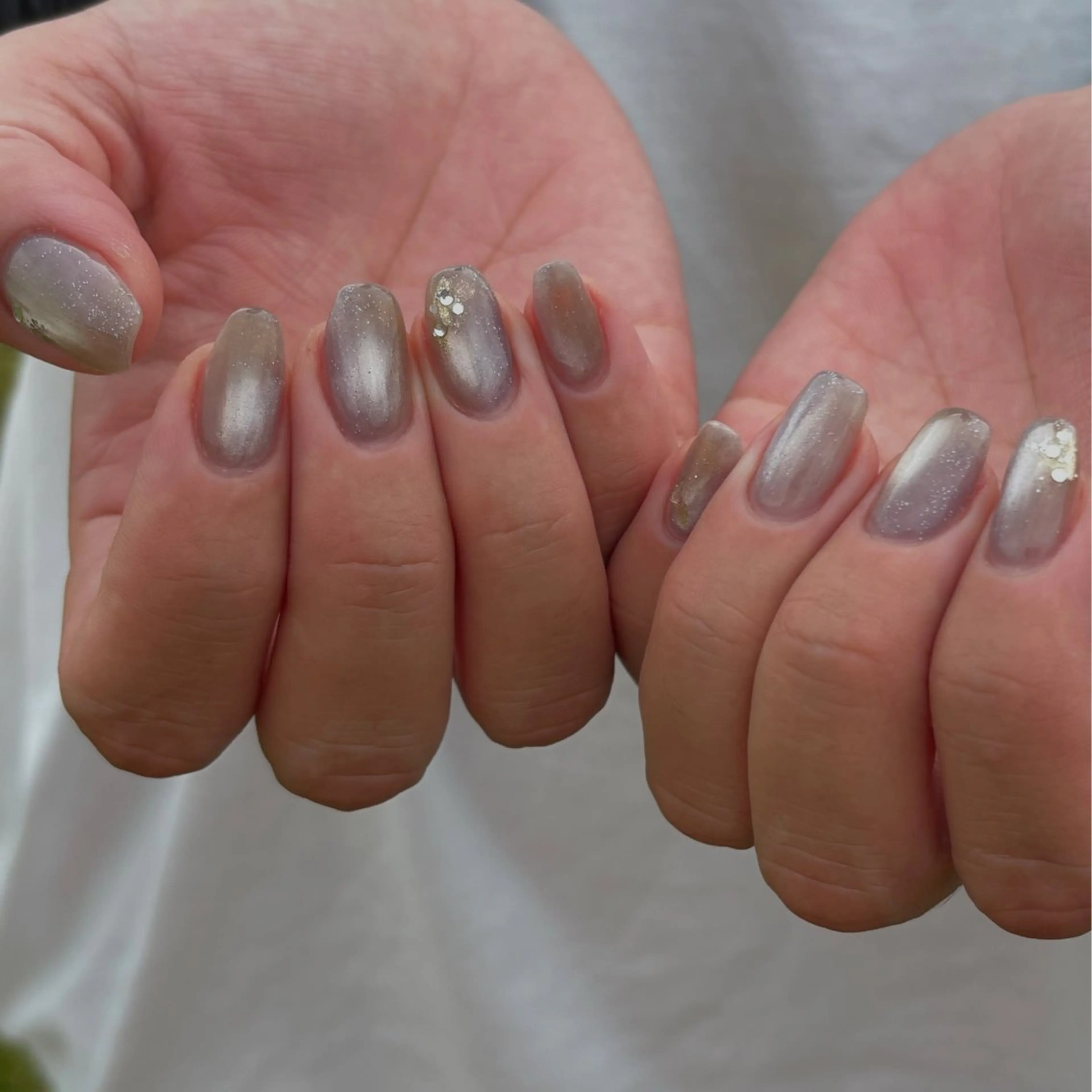 ネイル ジェルネイル キラキラネイル マグネットネイル ニュアンスネイル オフィスネイル ハンドネイル tamu nail 　金町のネイルデザイン