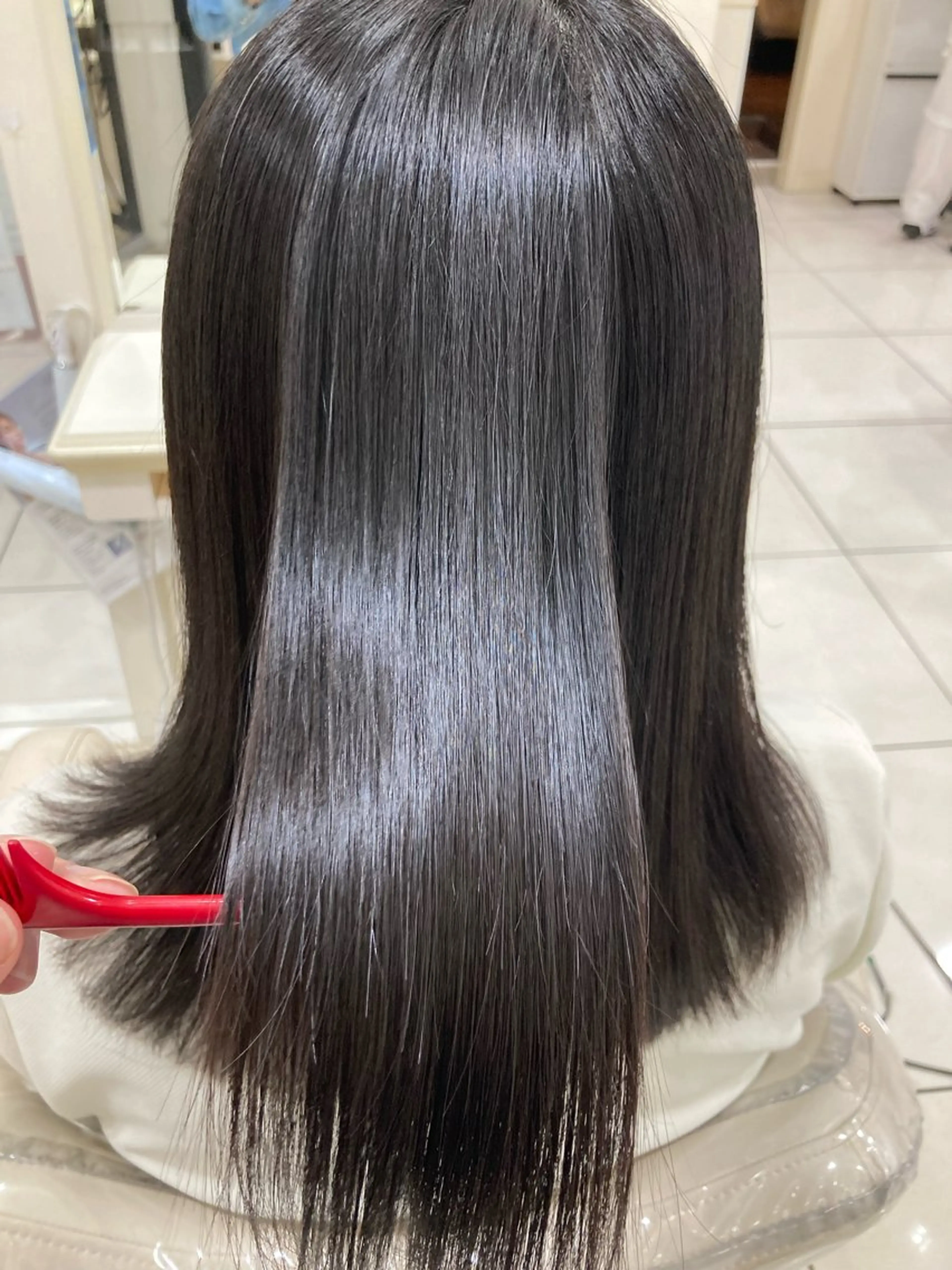 ミディアム カット 縮毛矯正 トリートメント 髪質改善 阪口 雄佑のヘアスタイル