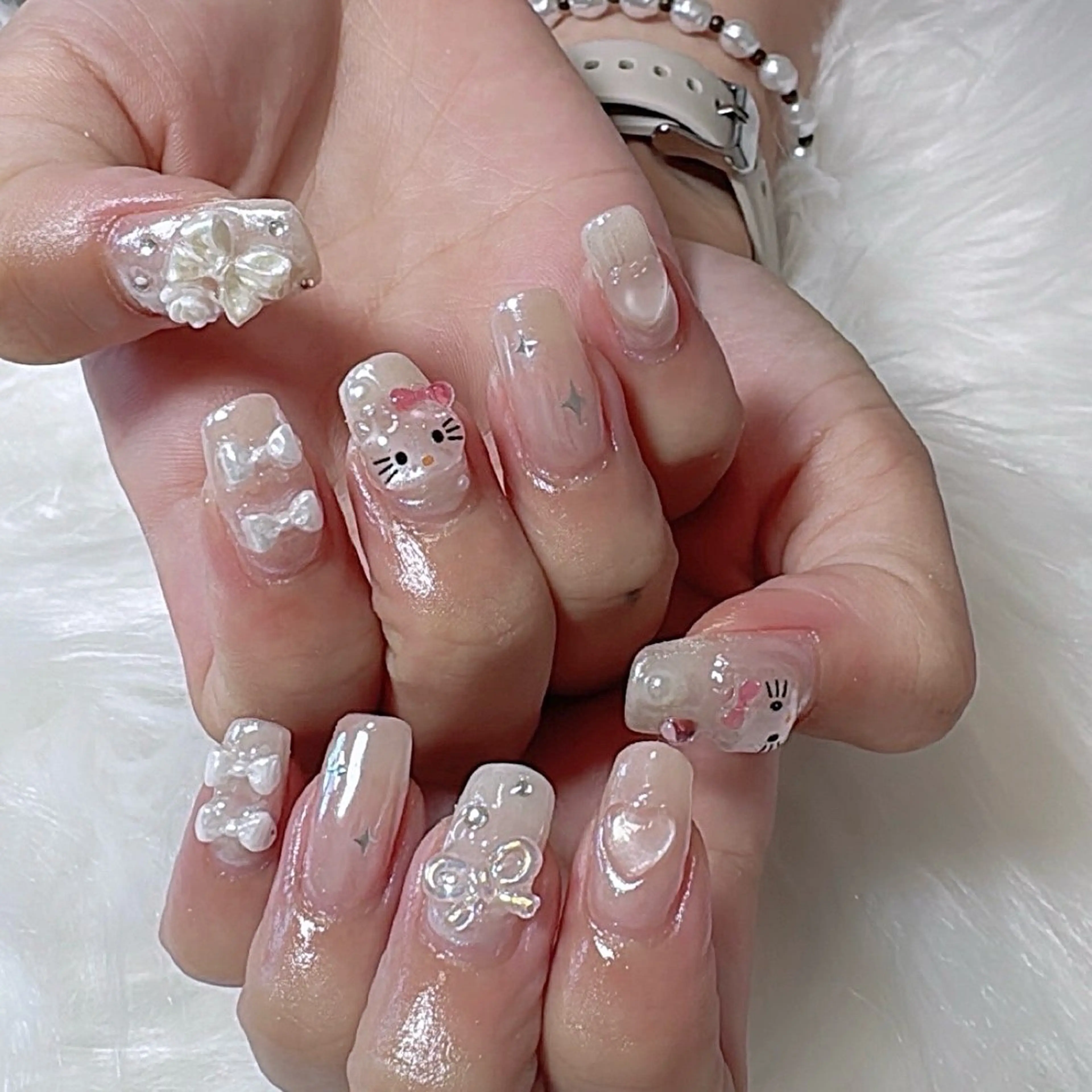 ネイル シュシュ 🎀 girly nailのネイルデザイン