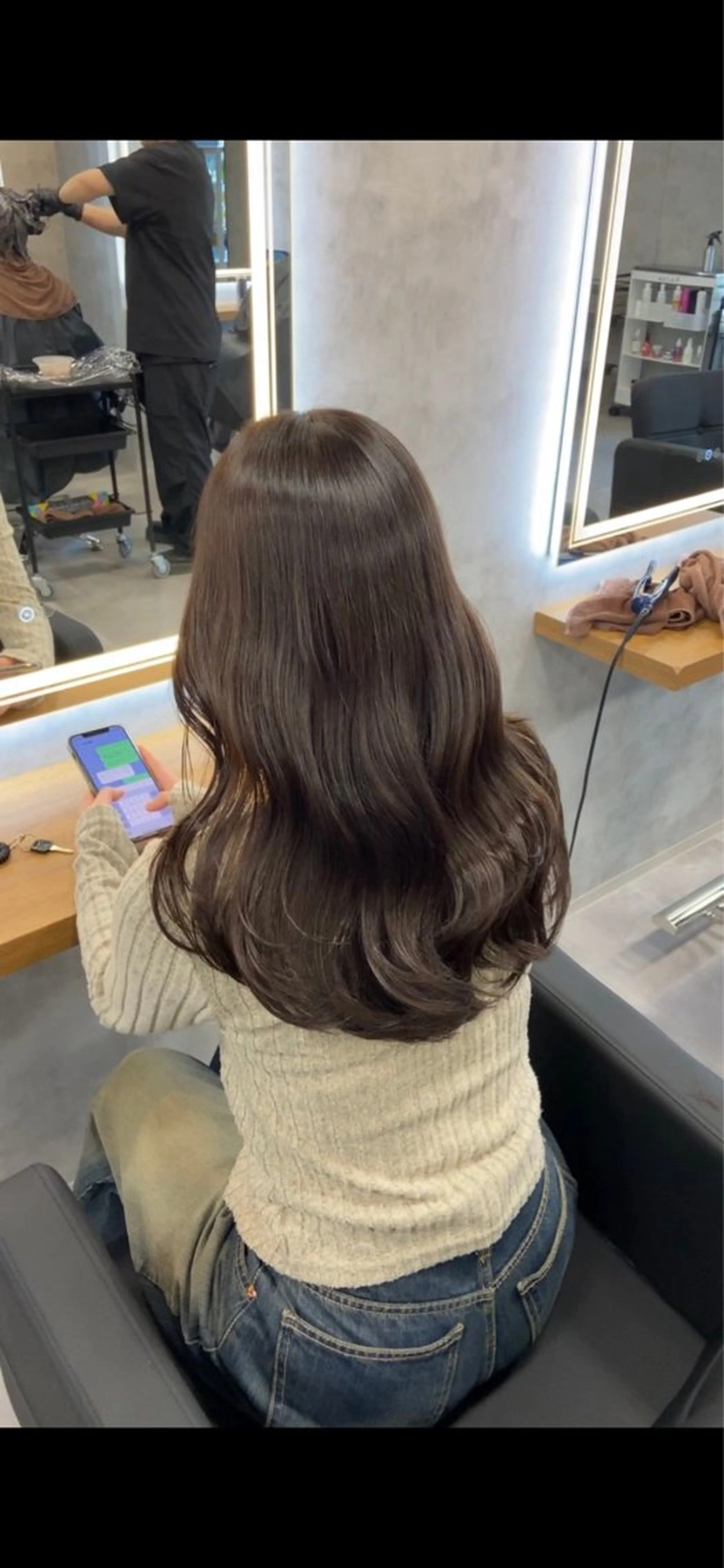 ロング カラー ヘアアレンジ カット ヘアカラー トリートメント ヘアセット レイヤー×透明感カラ ーHAYATOのヘアスタイル