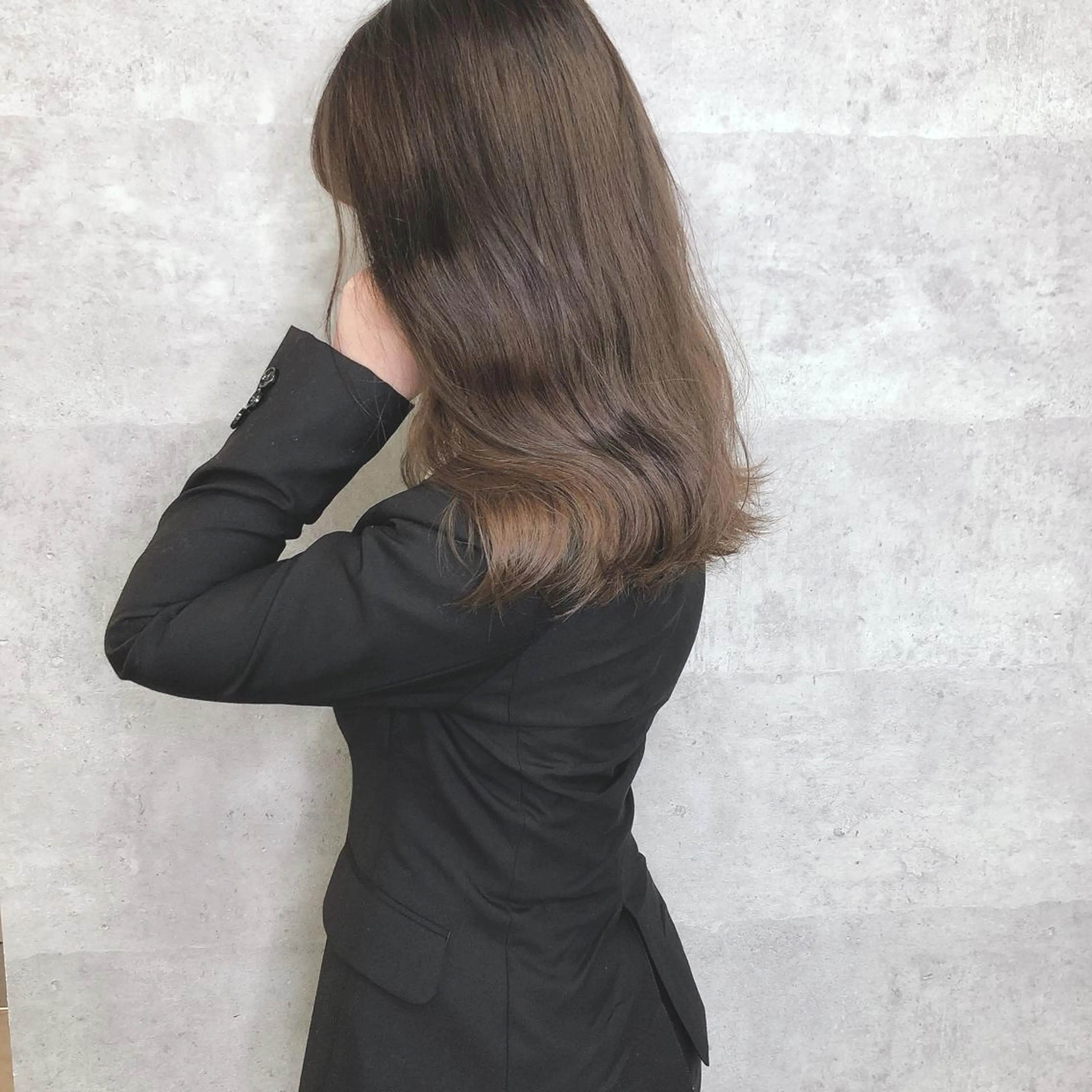 ミディアム カラー 髪質改善 中川　翔のヘアスタイル