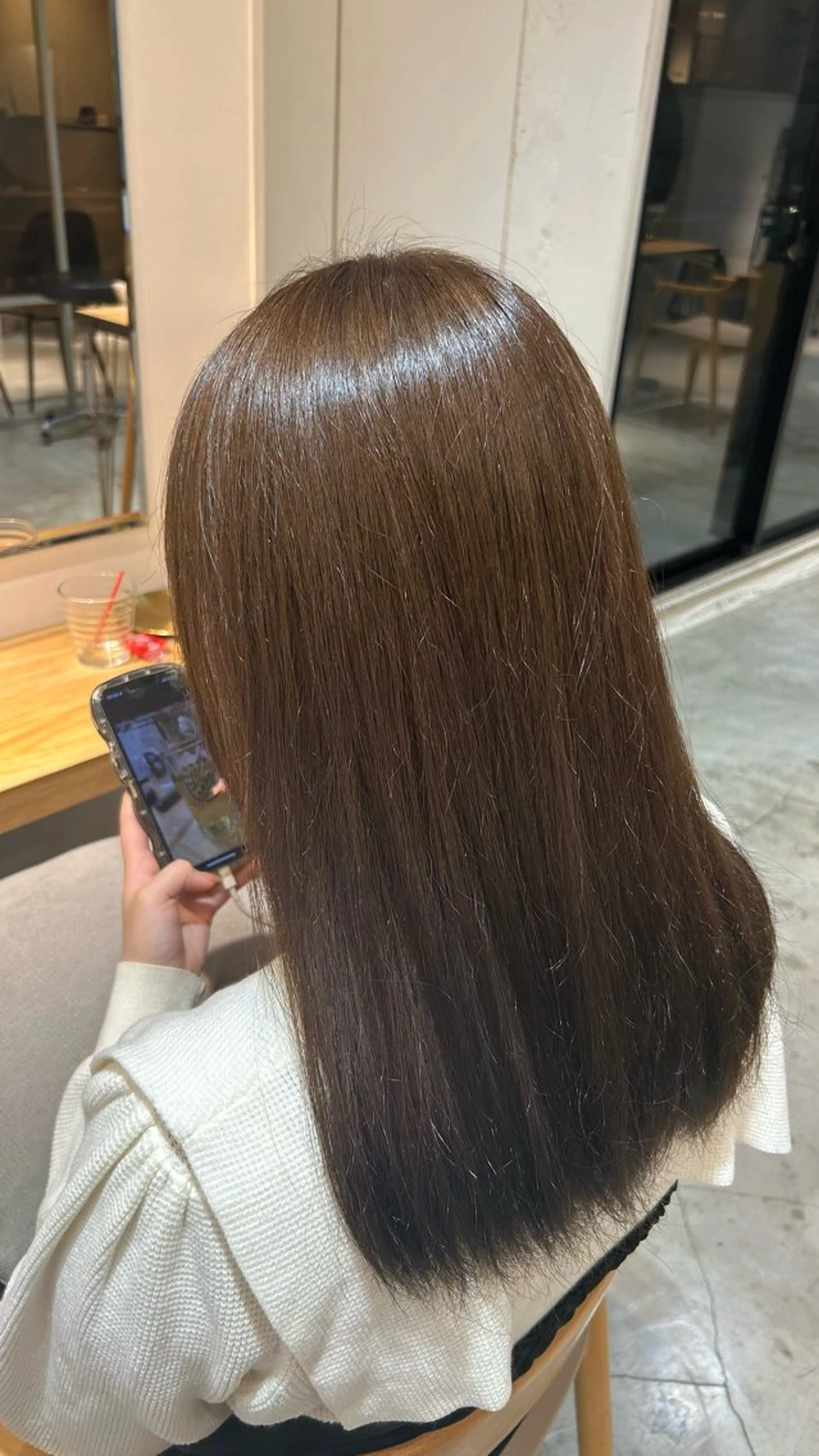 セミロング カラー 💖竹島 遥楓💖のヘアスタイル