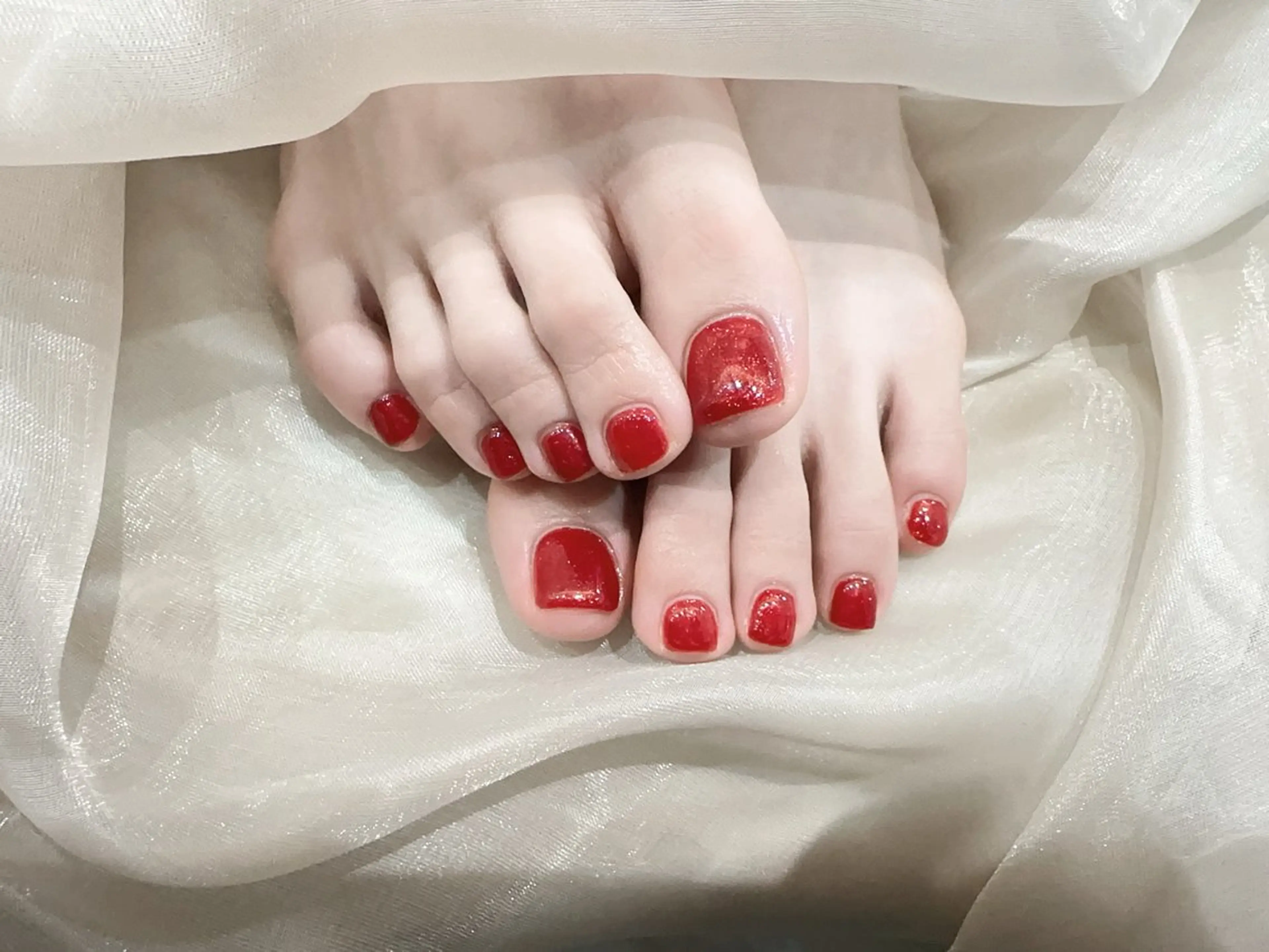 【フットバス付き】何度でも◎ワンカラー+2粒ストーンサビース　￥4990の写真