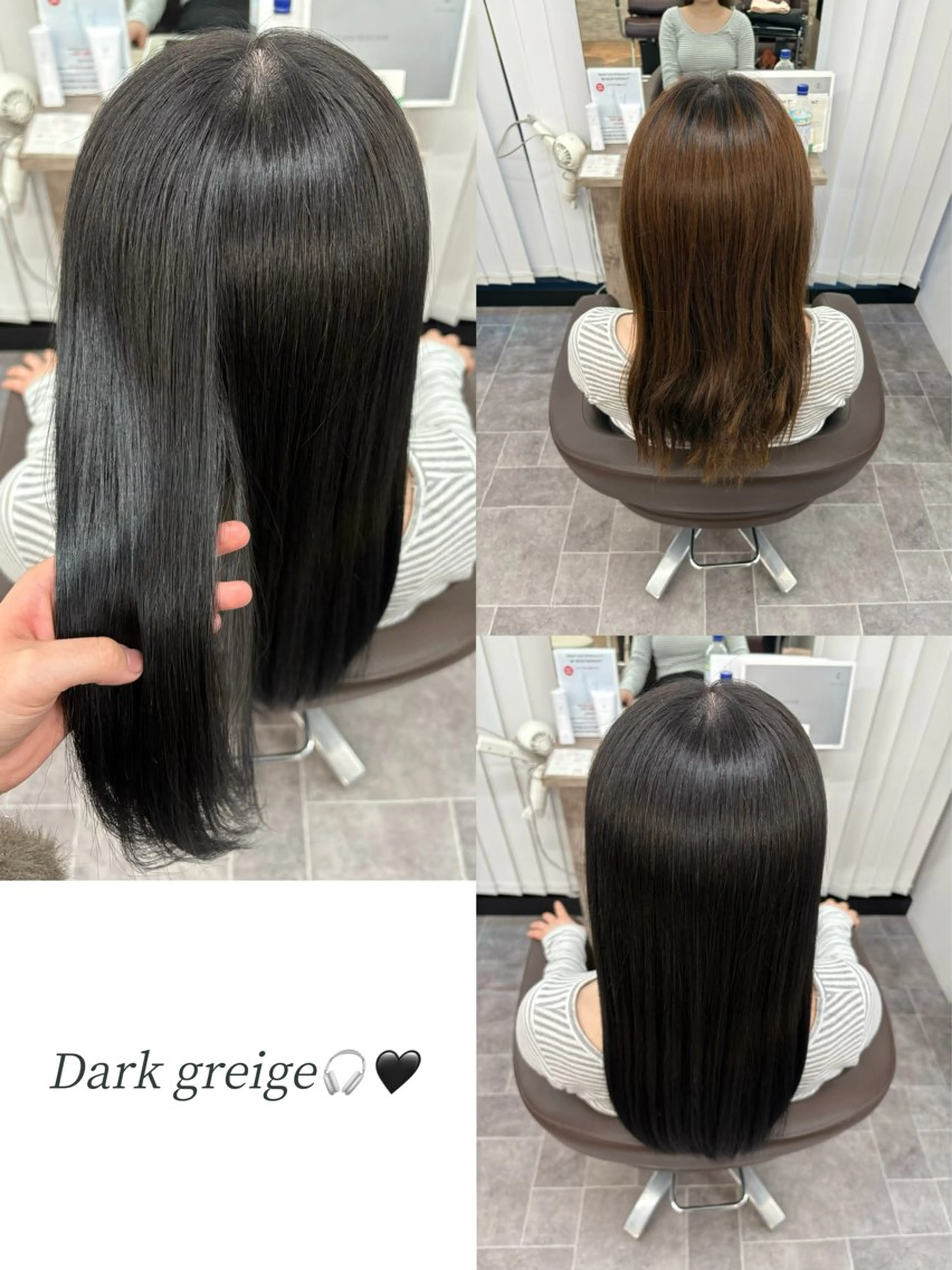 カラー グレージュ オレンジ ヘアカラー 透明感カラー/ 韓国ヘア/umi🎀のヘアスタイル