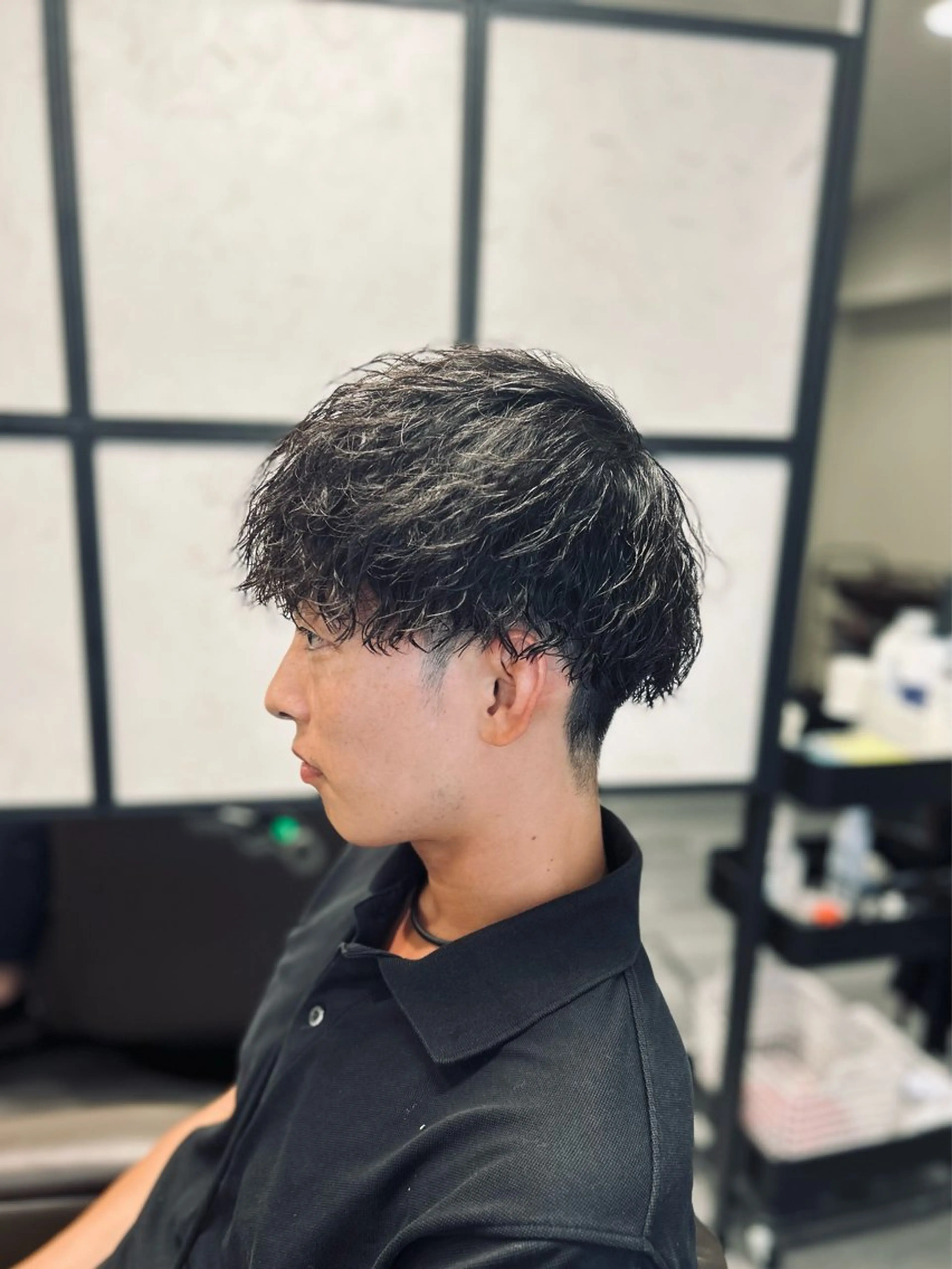 ミディアム パーマ メンズ カット パーマ メンズカット/ 雄大のヘアスタイル