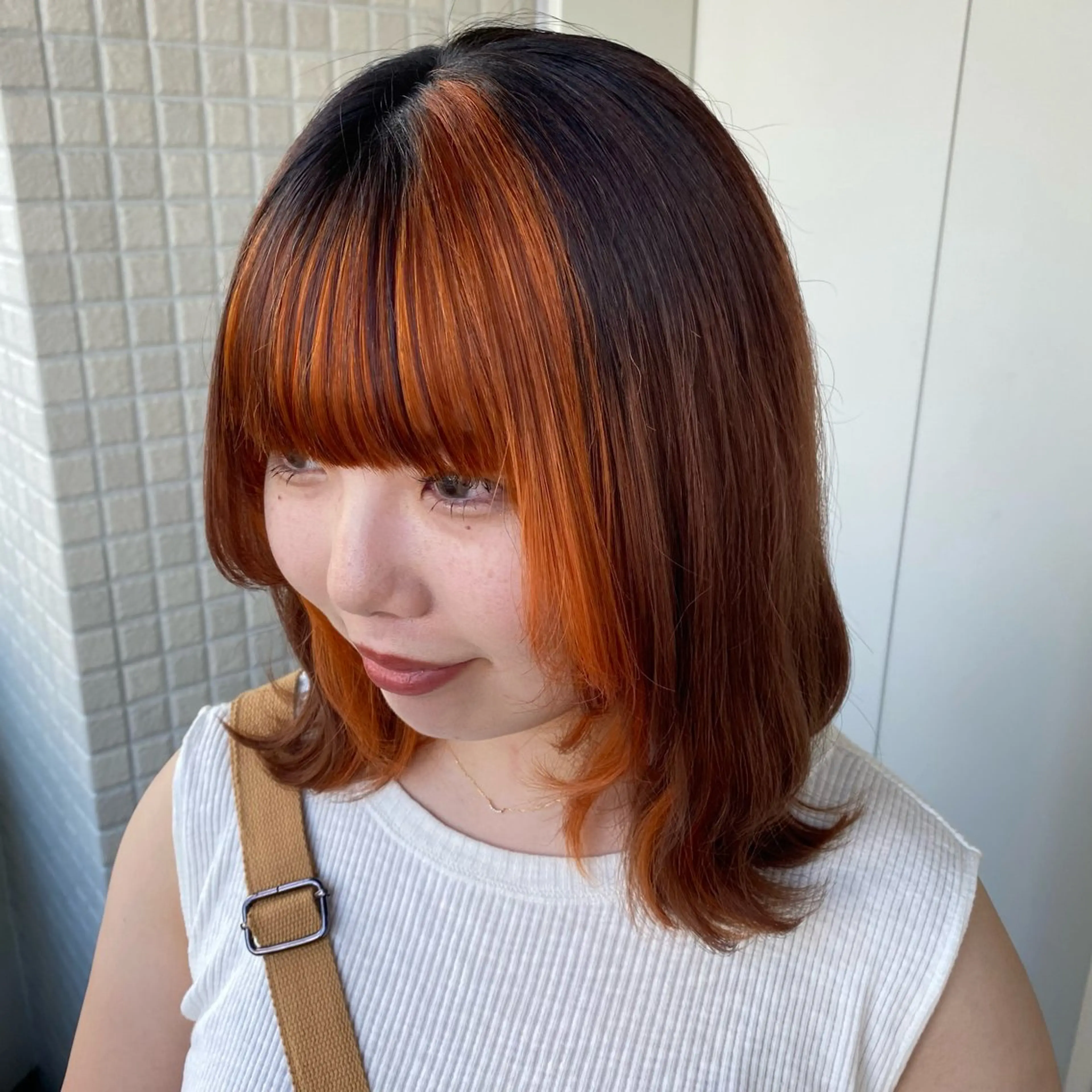 ミディアム カラー 艶カラー/縮毛矯正/ ケア/アレンジ/桜悠のヘアスタイル