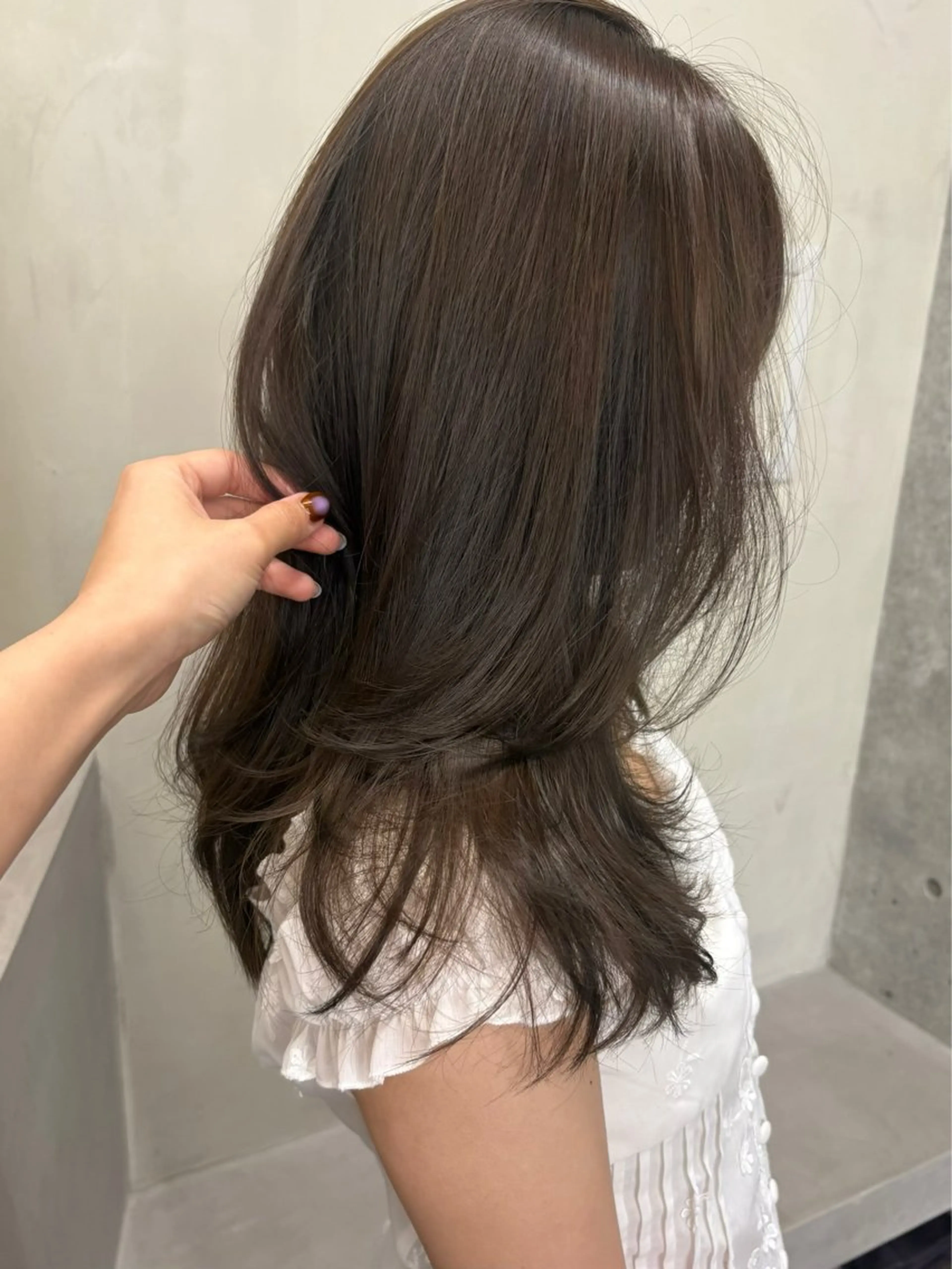 セミロング カラー カット ヘアカラー トリートメント レイヤー/柔色 カラー/SAkiのヘアスタイル