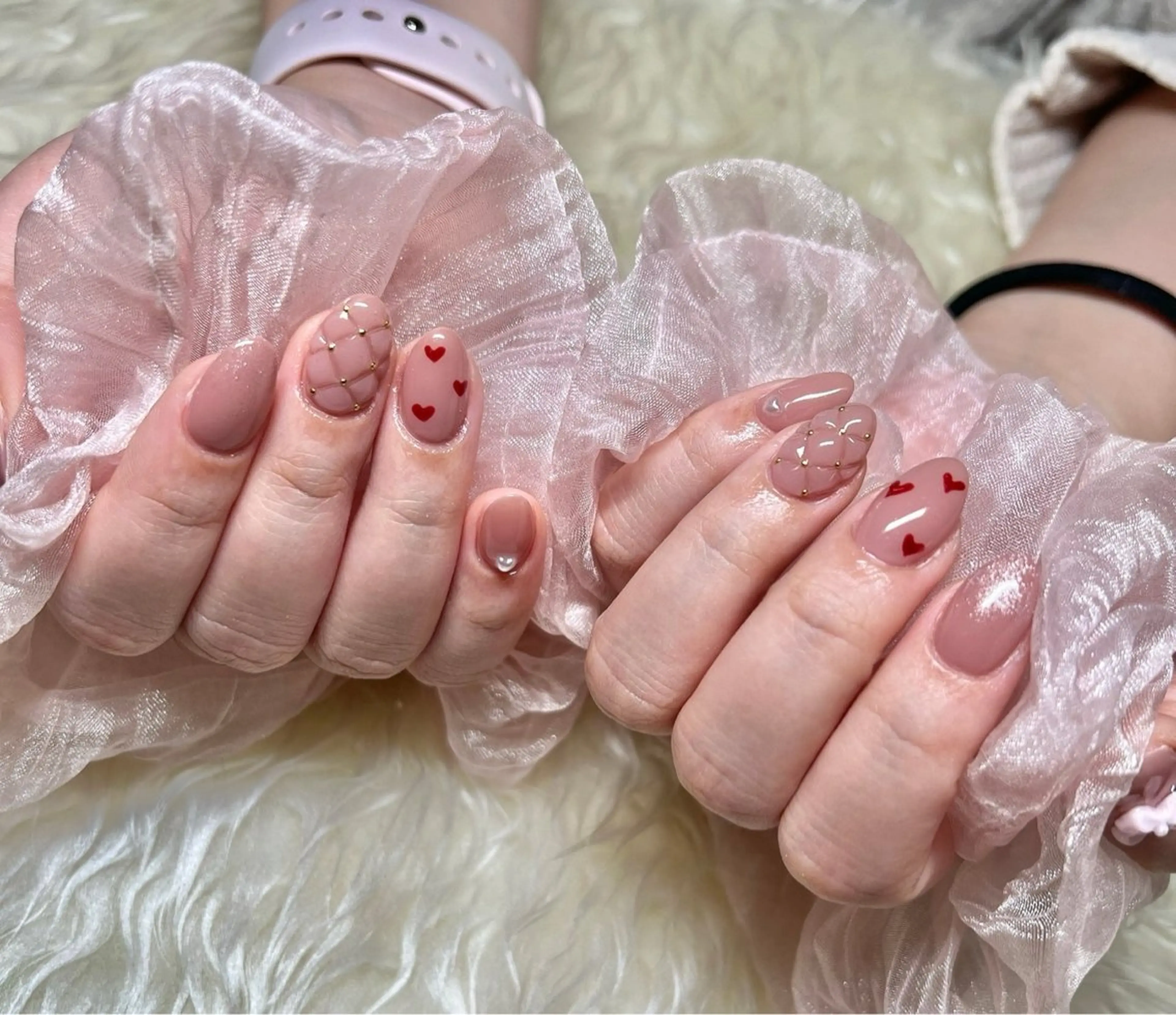 ネイル 成人式 長さ出し フレンチネイル ジェルネイル グラデーション ハンドネイル Nail&eye Belire 新宿のネイルデザイン