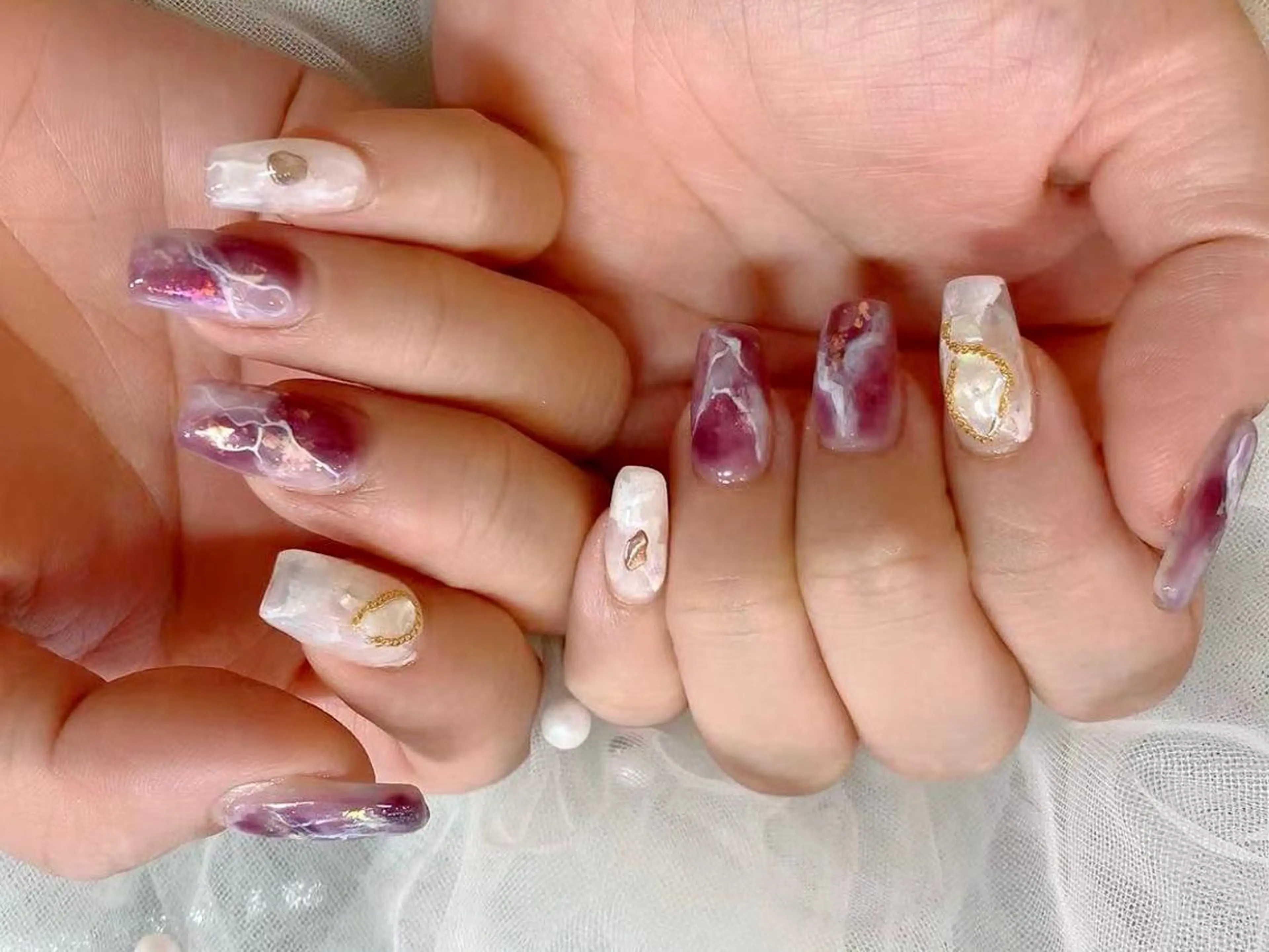 ミディアム パンダ ネイルのネイルデザイン