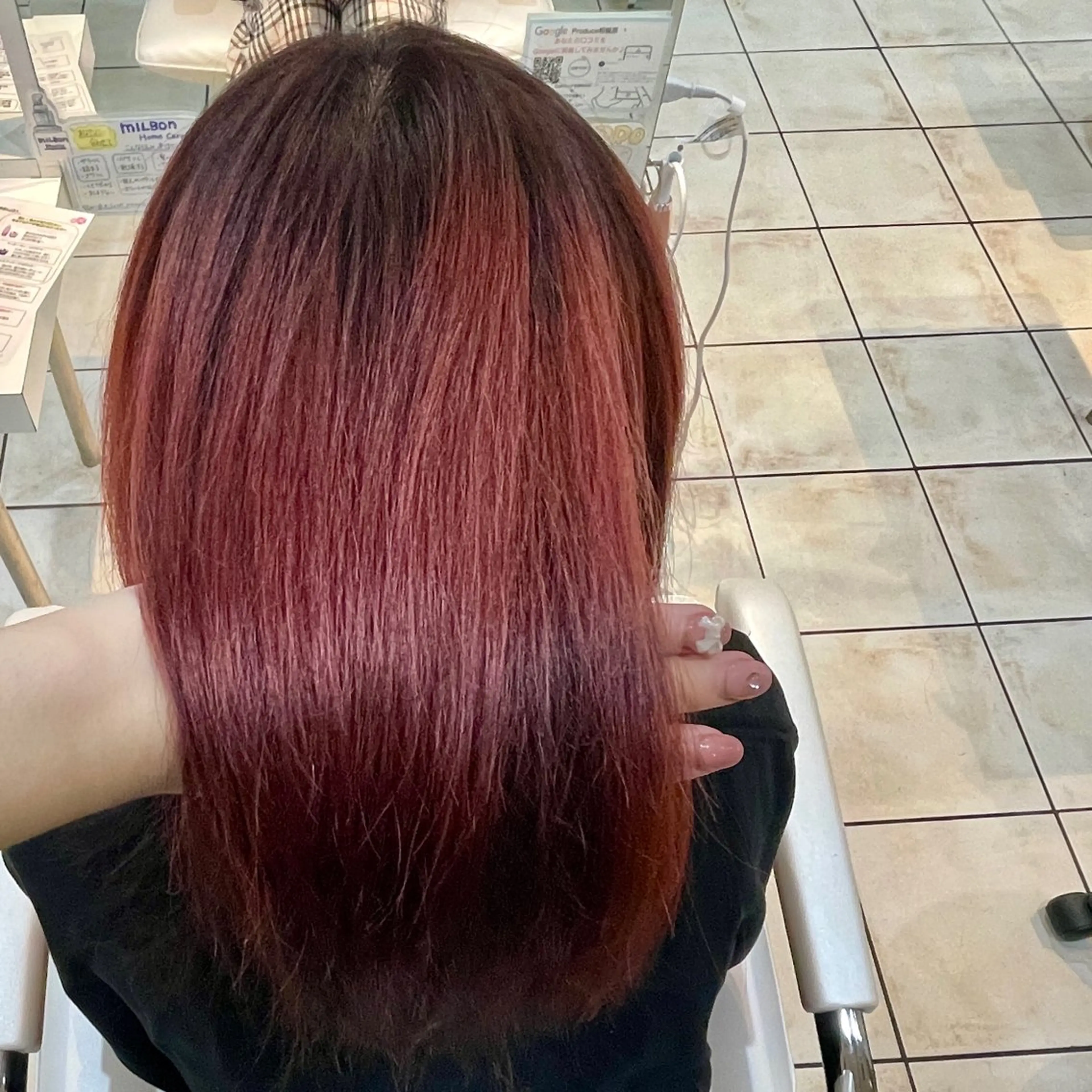 ミディアム カラー ヘアカラー トリートメント ブリーチ/ヘアセット 【𝙍𝙞𝙣𝙤】のヘアスタイル