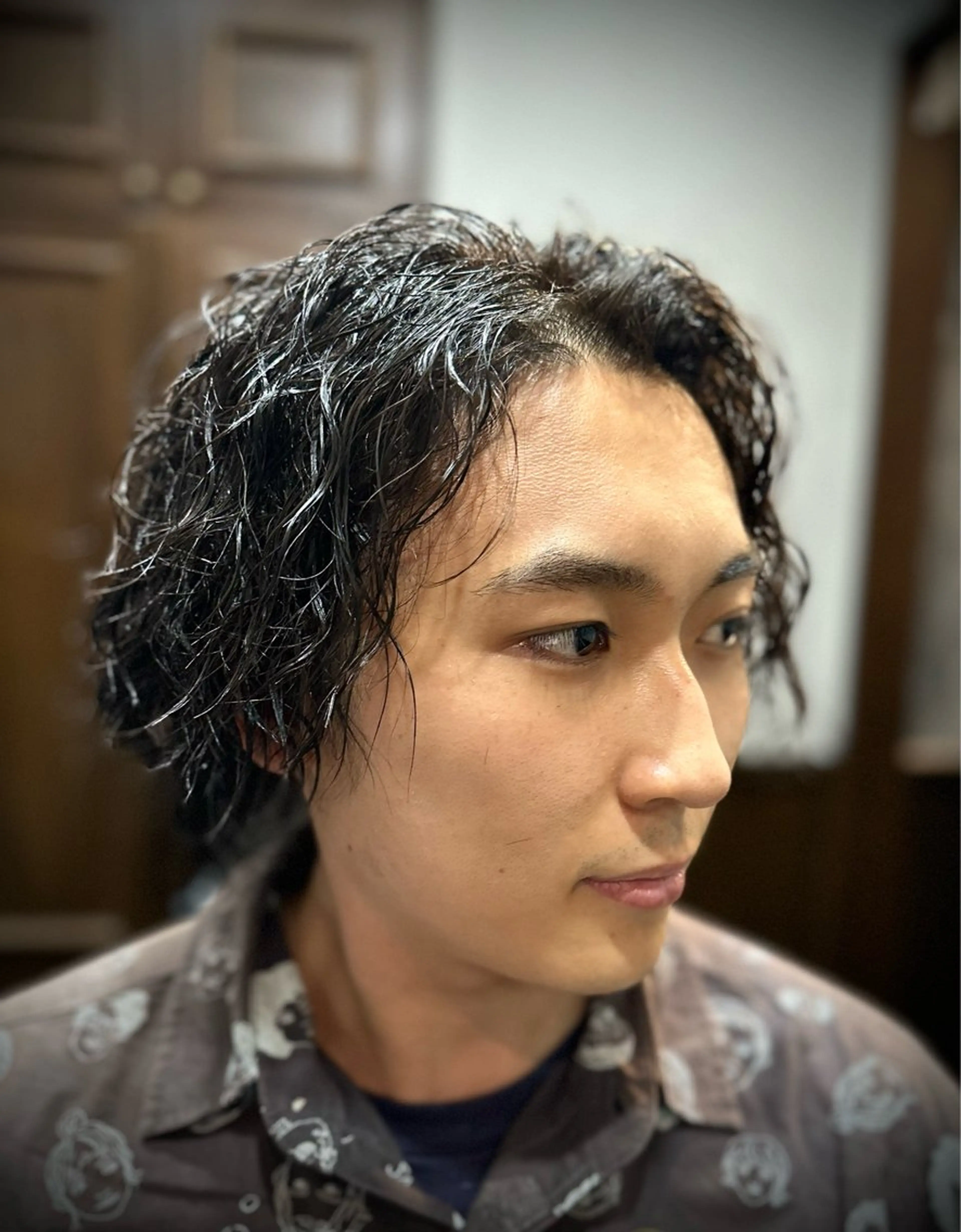 ロング パーマ ヒロ銀座BARBERSHOP横浜店所属・横浜 カット全般 大槻のヘアスタイル