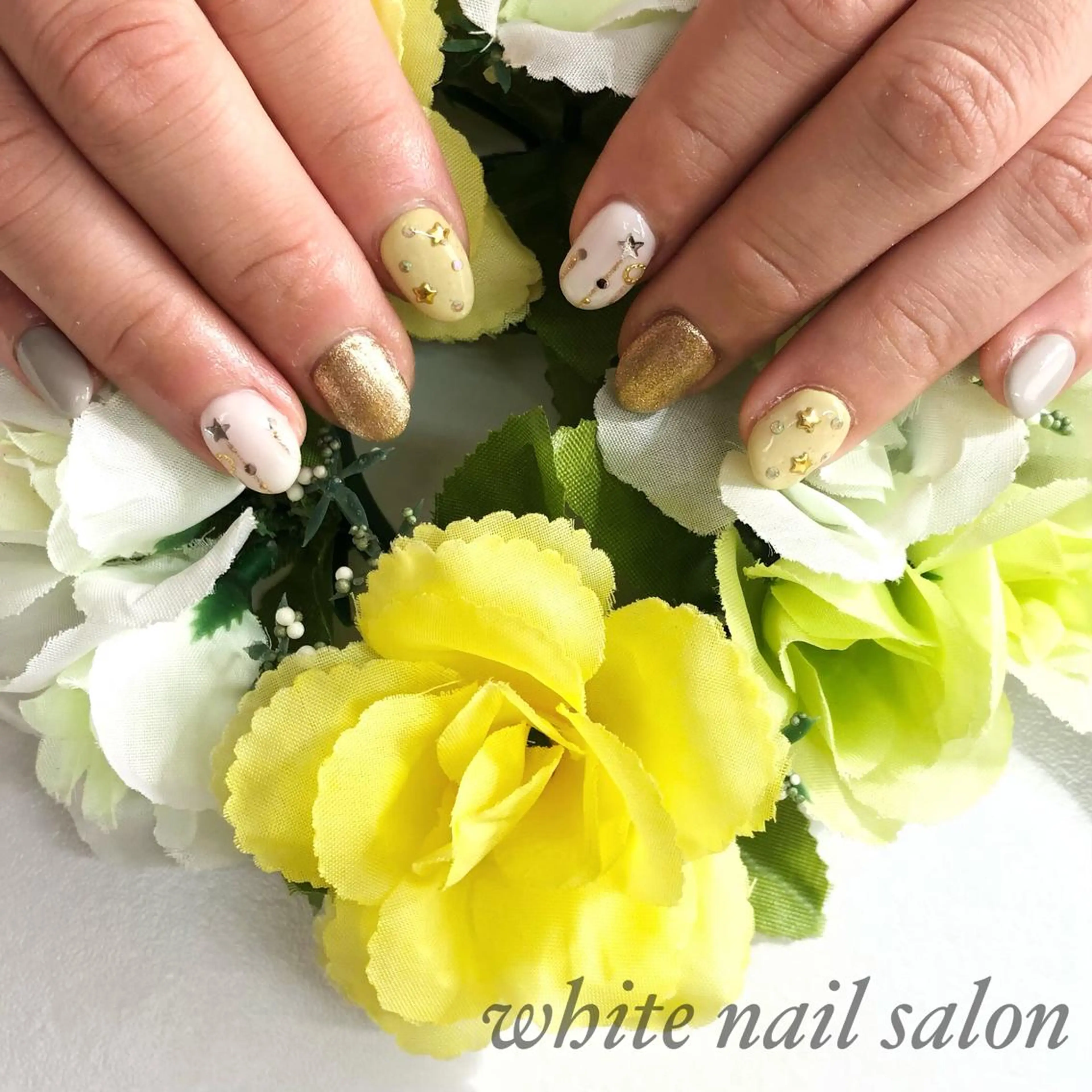 ネイル アートネイル フットネイル フレンチネイル ジェルネイル ハードジェル ハンドネイル white nail salonのネイルデザイン