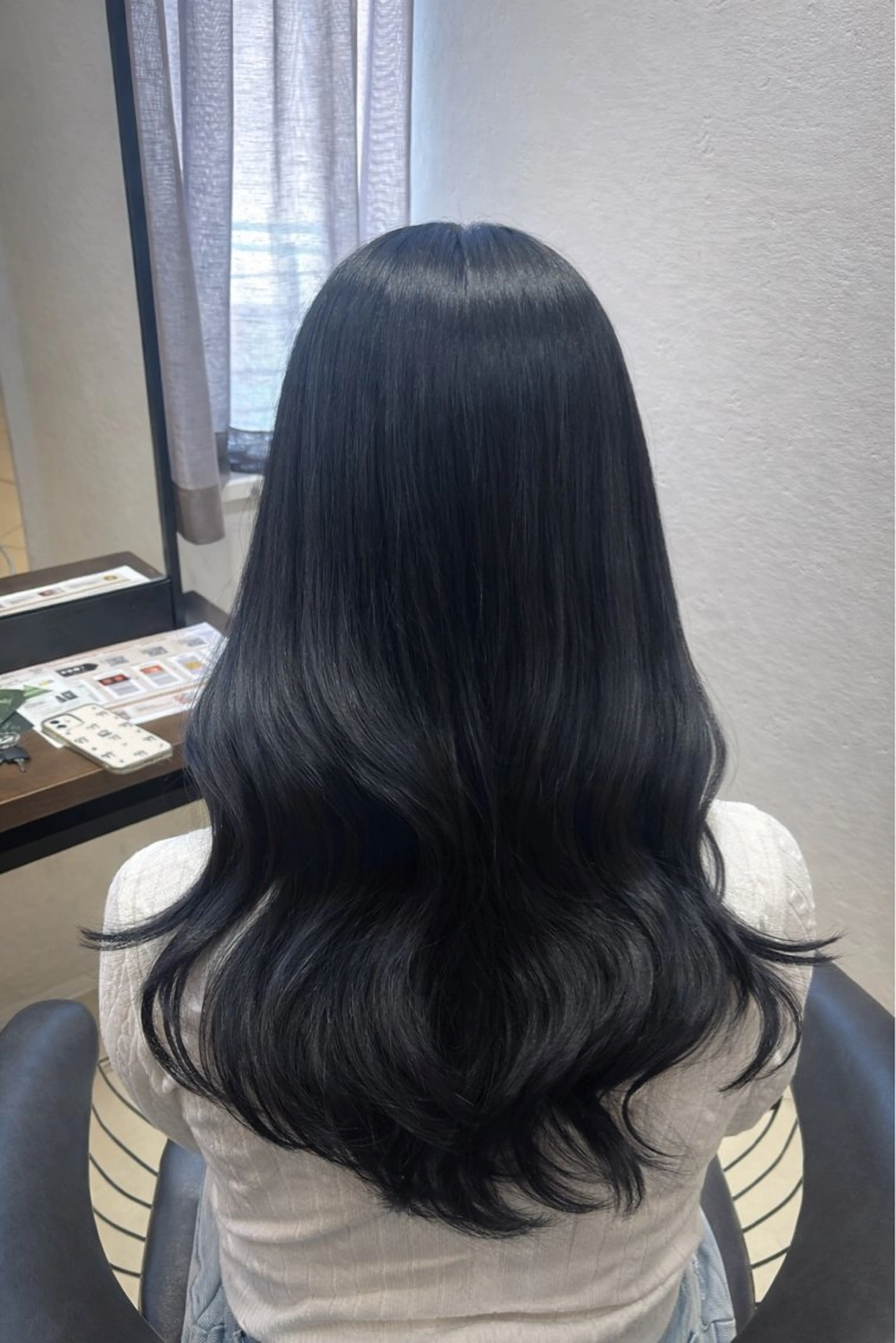 ロング カラー 透明感カラー カット ヘアカラー トリートメント 🫧いお/透明感艶 カラー/縮毛矯正🫧のヘアスタイル