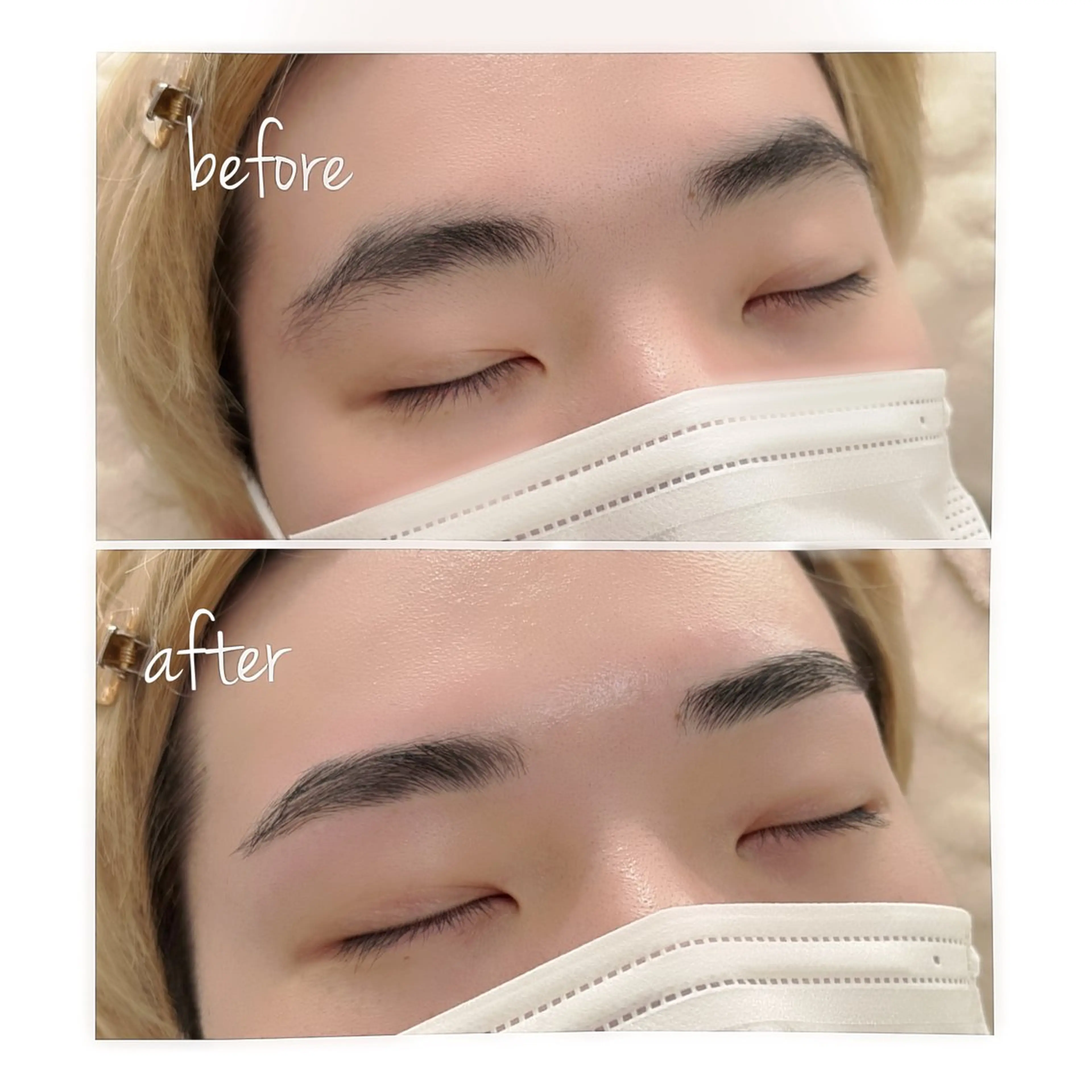 (men's)眉スタイリングの写真