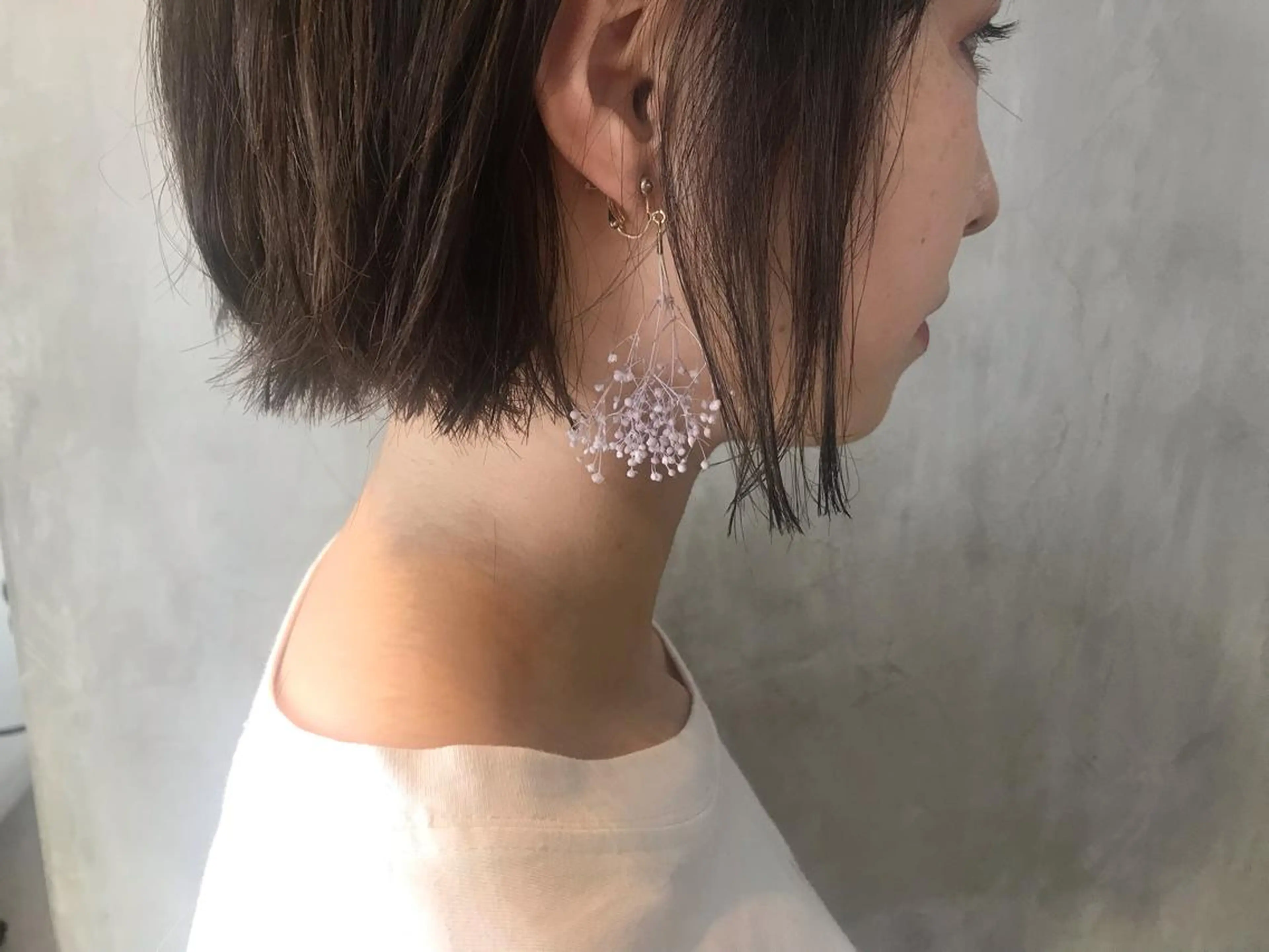 ショート カラー ヘアアレンジ 切りっぱなしボブ ボブ stylist/蛯谷 珠里のヘアスタイル