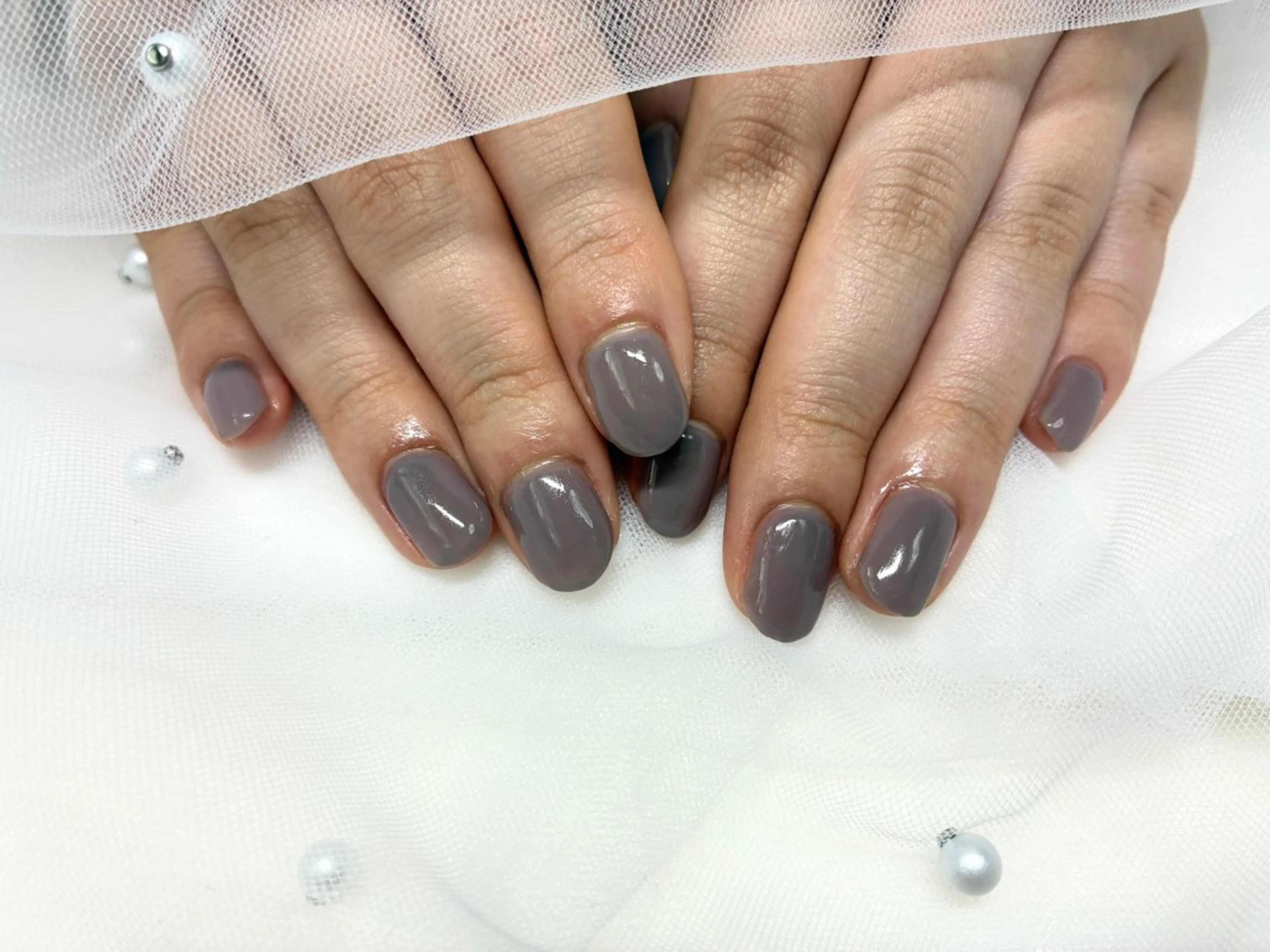 ネイル ワンカラーネイル アーユルヴェーダサロン ディヤーナ所属・miku jr nailstのネイルデザイン