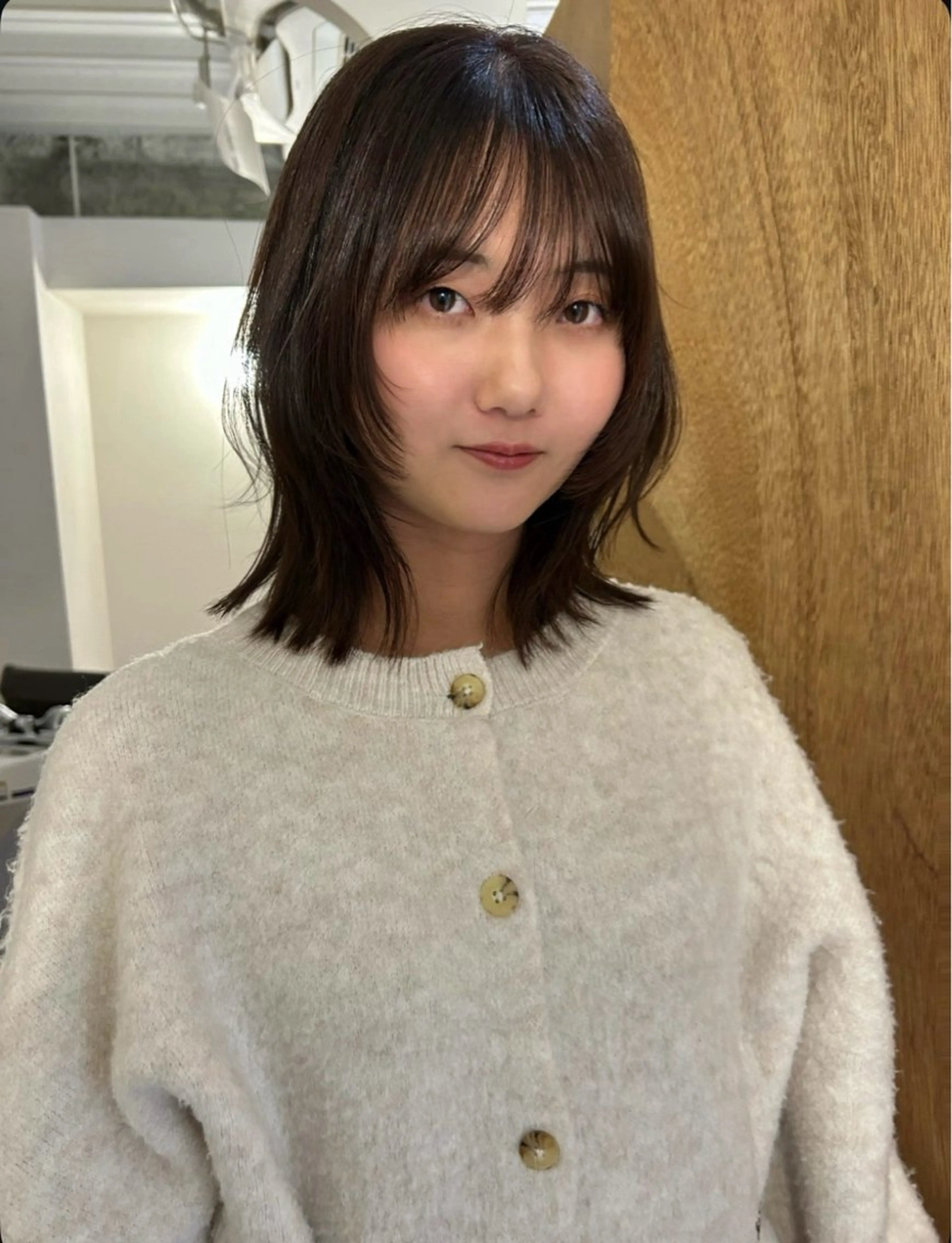 ミディアム カラー ブラウンカラー ピンクカラー yewscent / konaのヘアスタイル