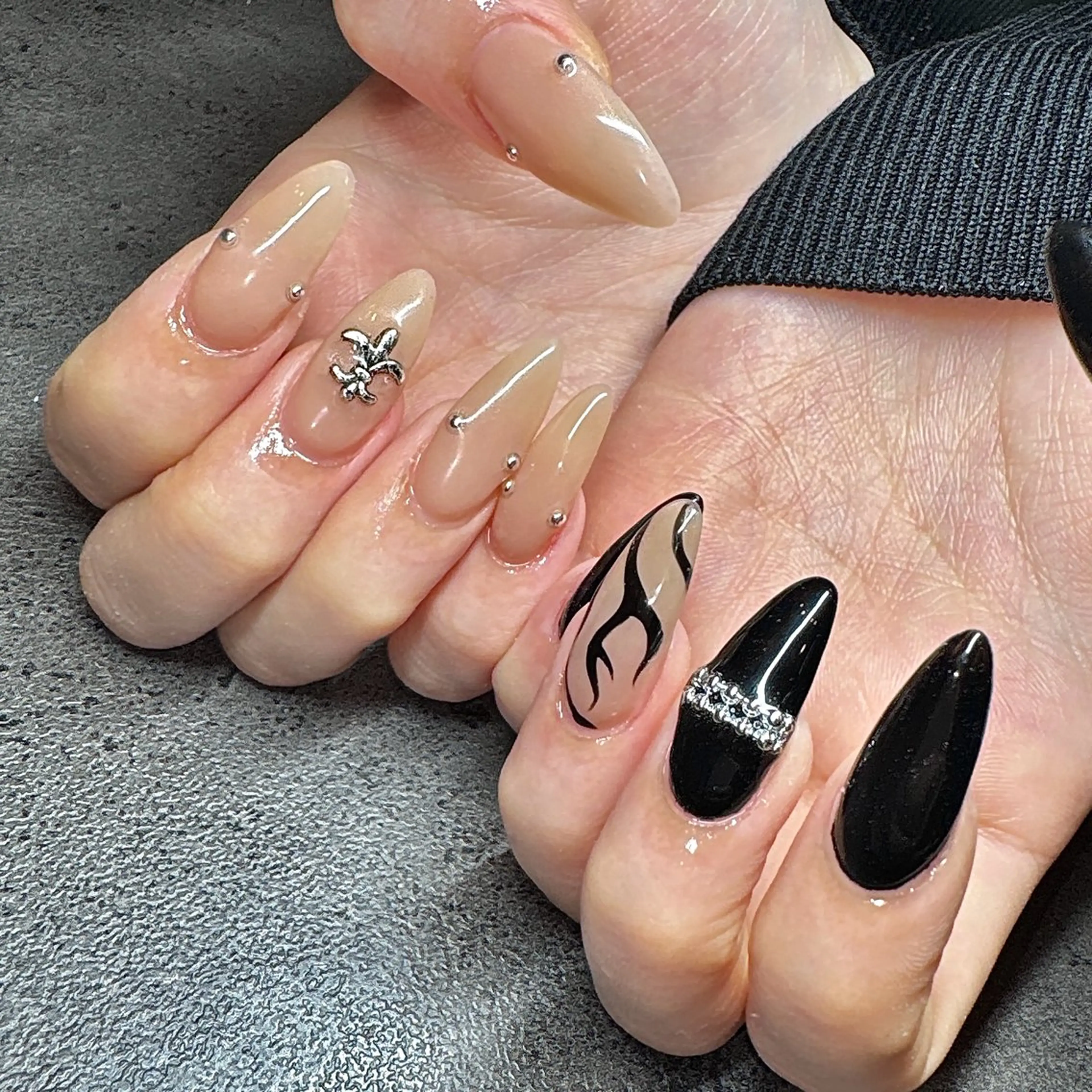 ネイル ジェルネイル ロングネイル しば まなみのネイルデザイン