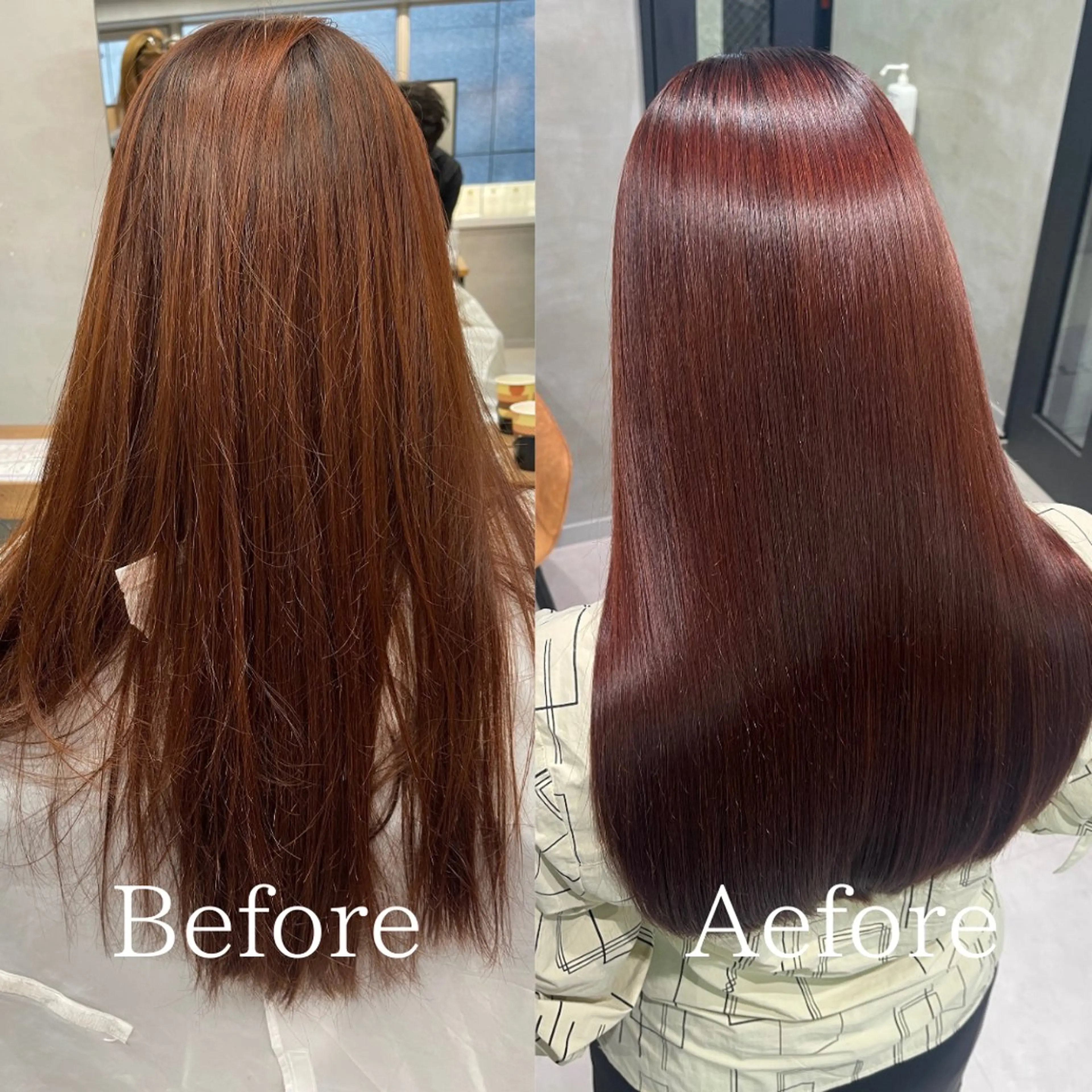 ロング くせ毛 縮毛矯正 縮毛矯正 charm《銀座》 ヘアセット/縮毛矯正のヘアスタイル