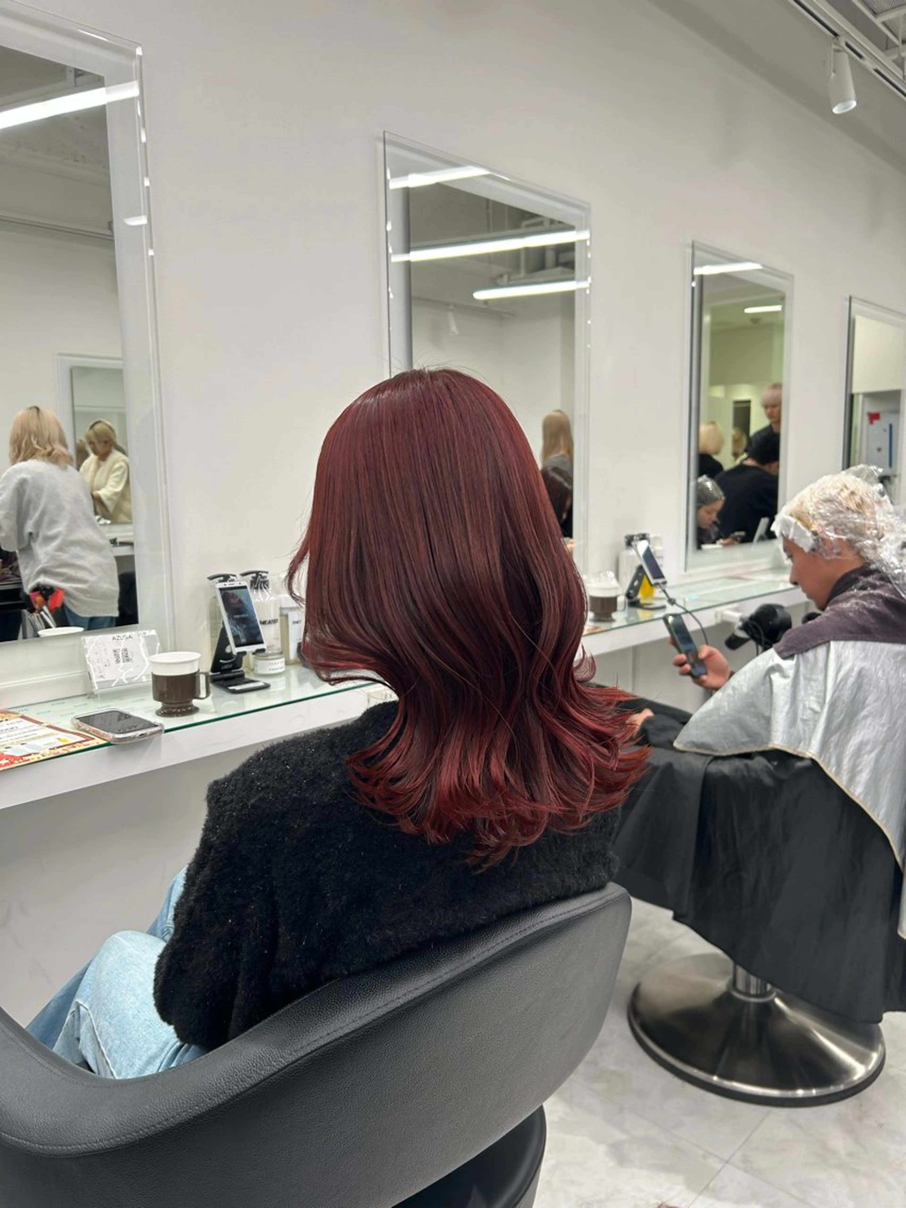 ミディアム カラー ヘアアレンジ ヘアカラー ブリーチ無し透明感 🕊AZUSAのヘアスタイル