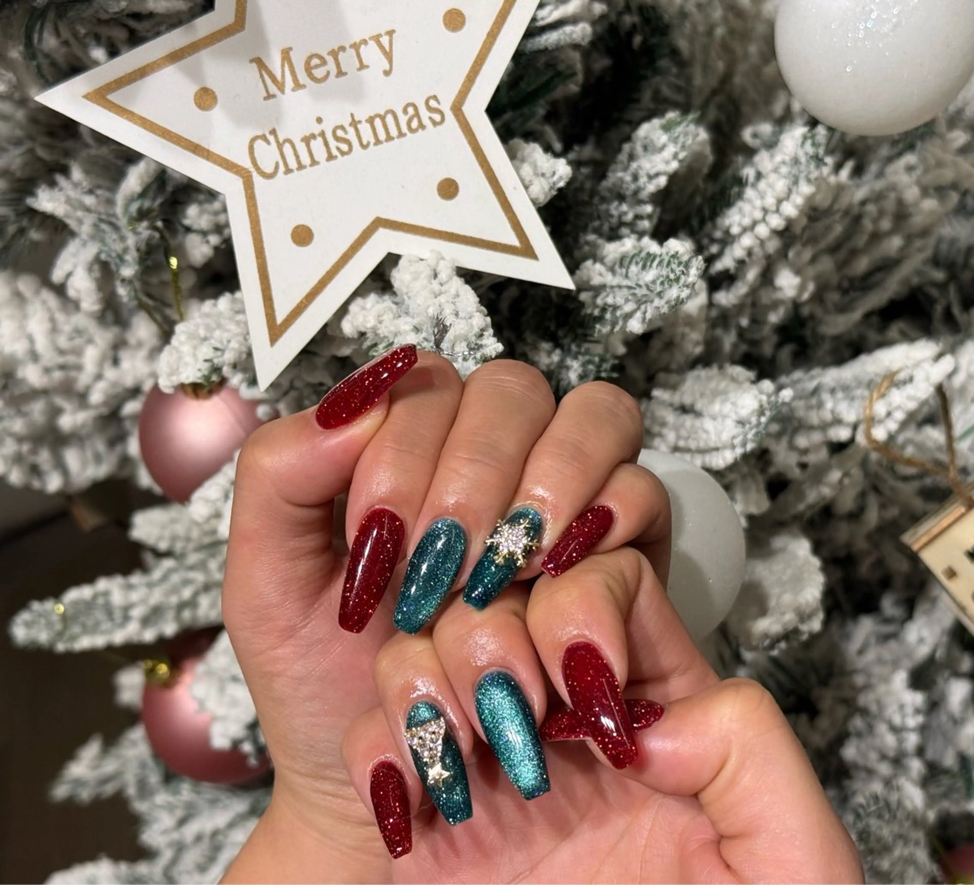 ネイル 冬ネイル クリスマス ハンドネイル Lien  _リエン リエンのネイルデザイン