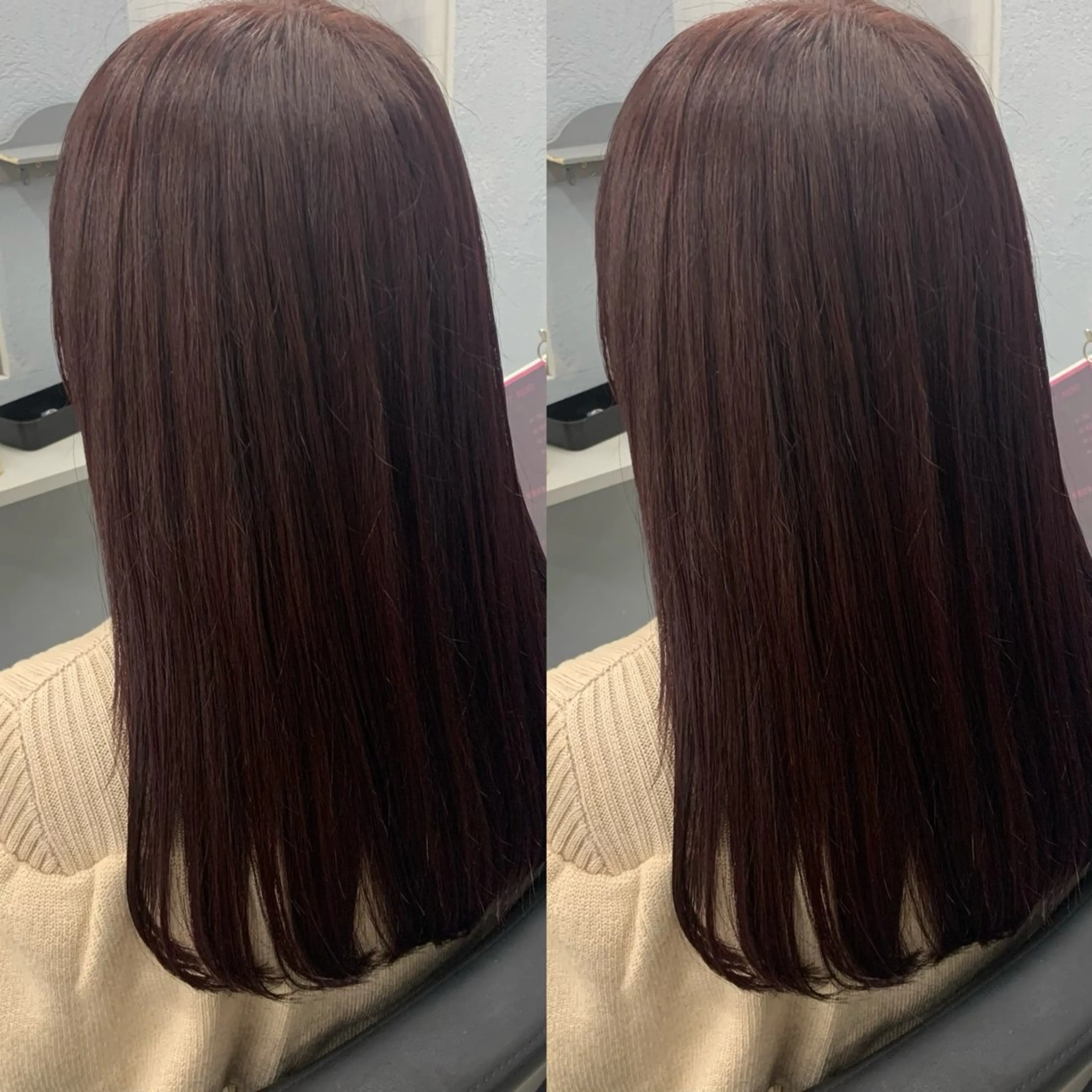 セミロング ブリーチ無しカラー✨ 美鈴のヘアスタイル