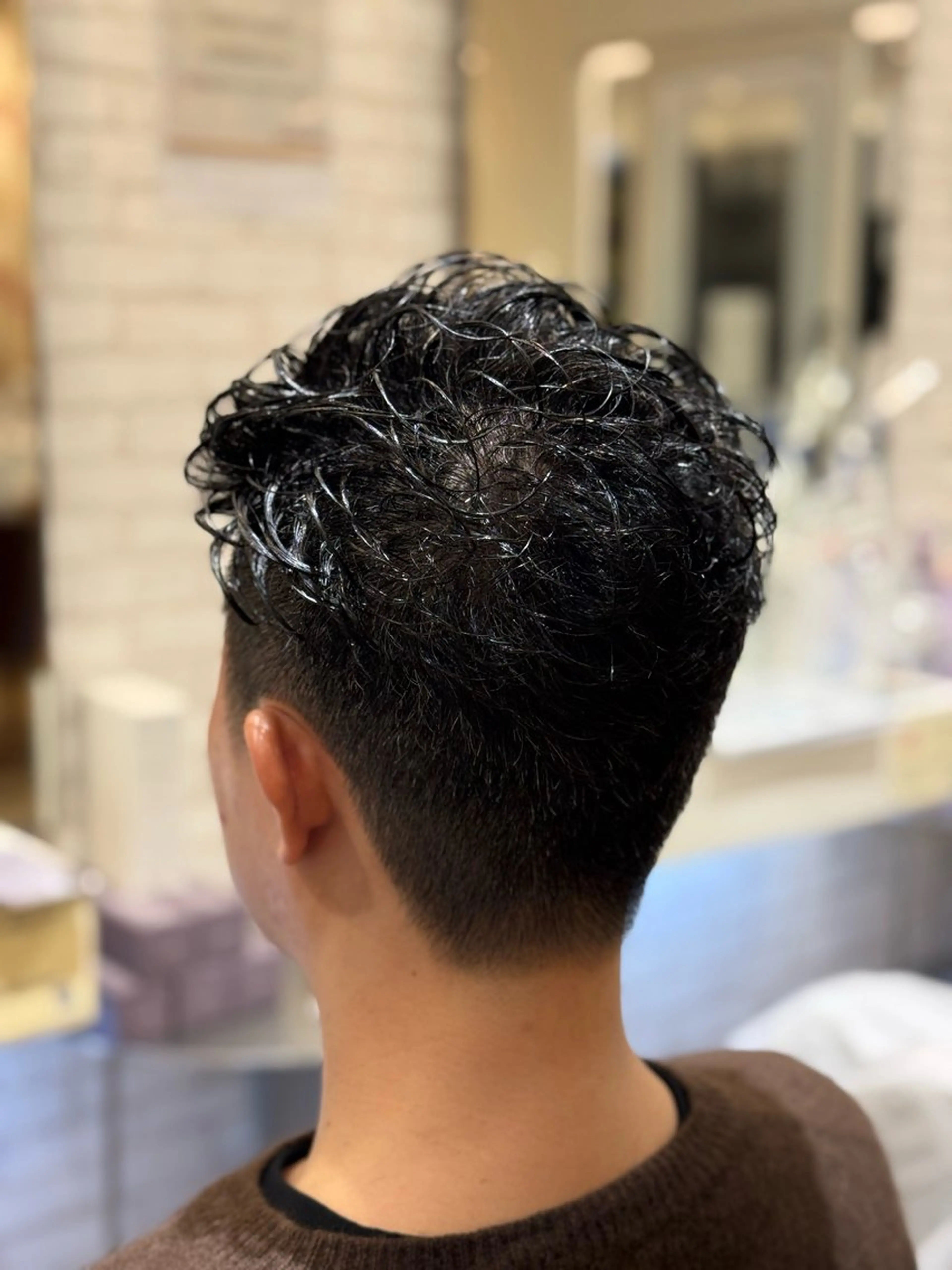 ショート パーマ メンズ メンズパーマ カット パーマ 三木 絵未奈のヘアスタイル