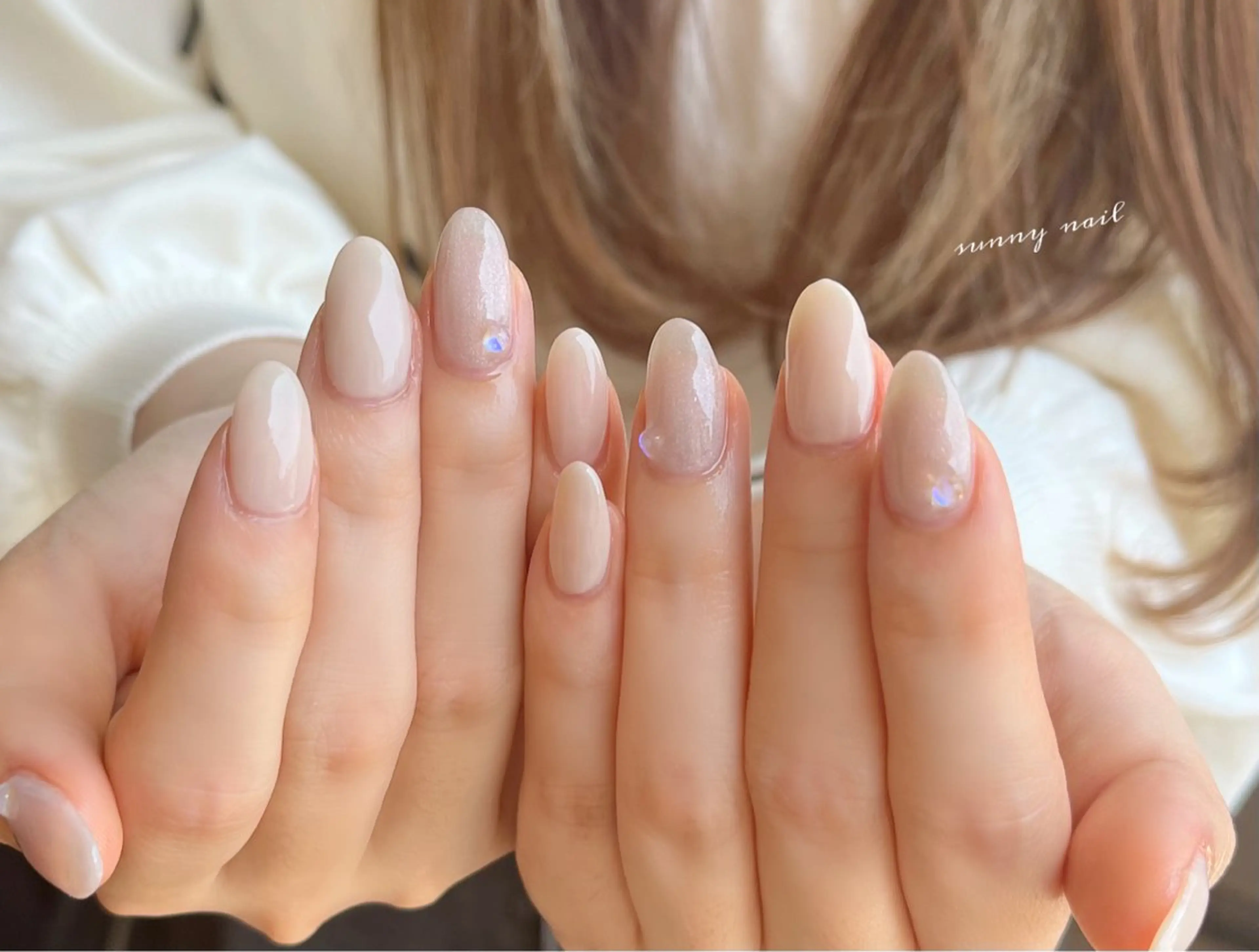 ネイル オーロラネイル ジェルネイル マグネットネイル パラジェル sunny nailのネイルデザイン
