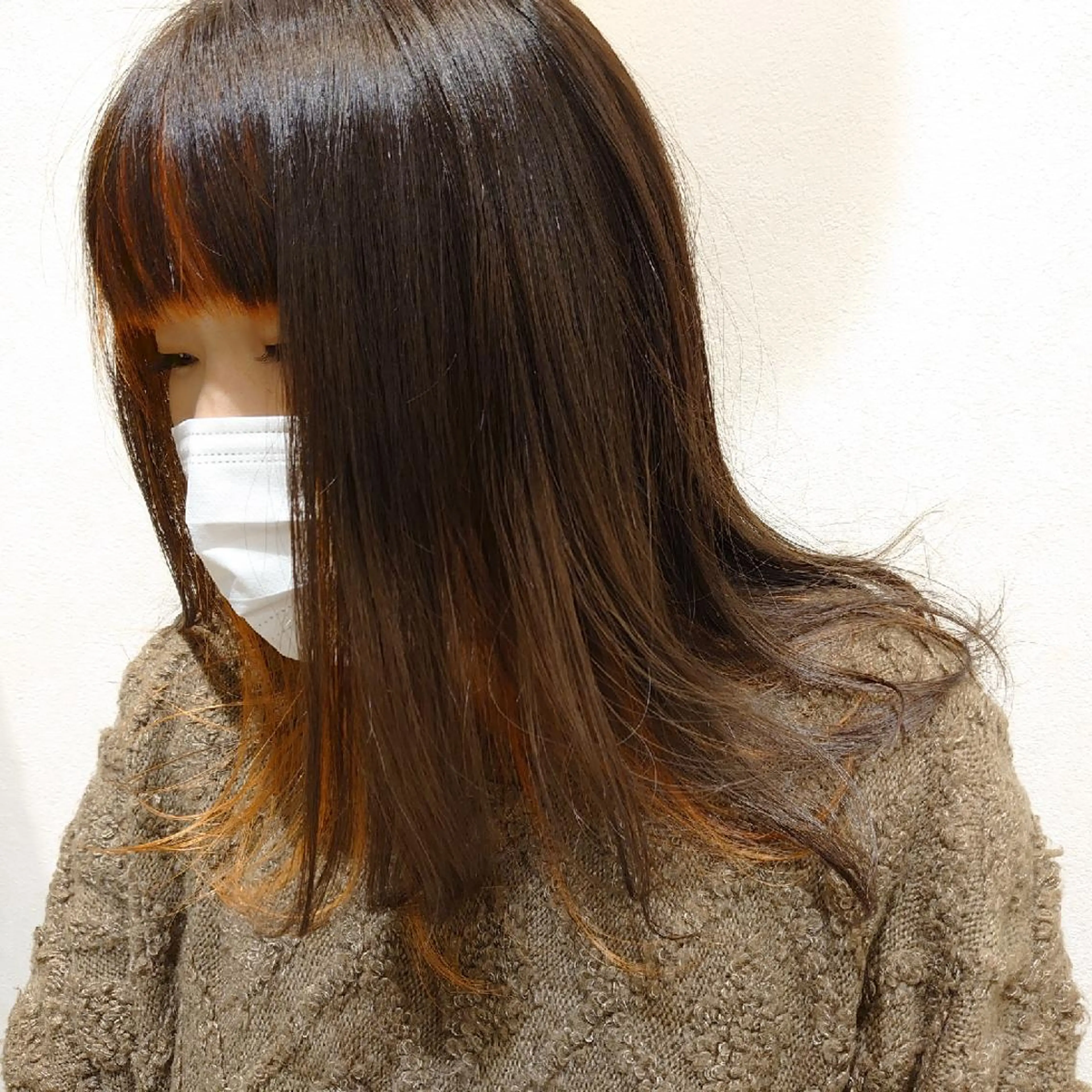 セミロング カラー ヘアカラー 髪質改善/ブリーチ 田代 龍我のヘアスタイル