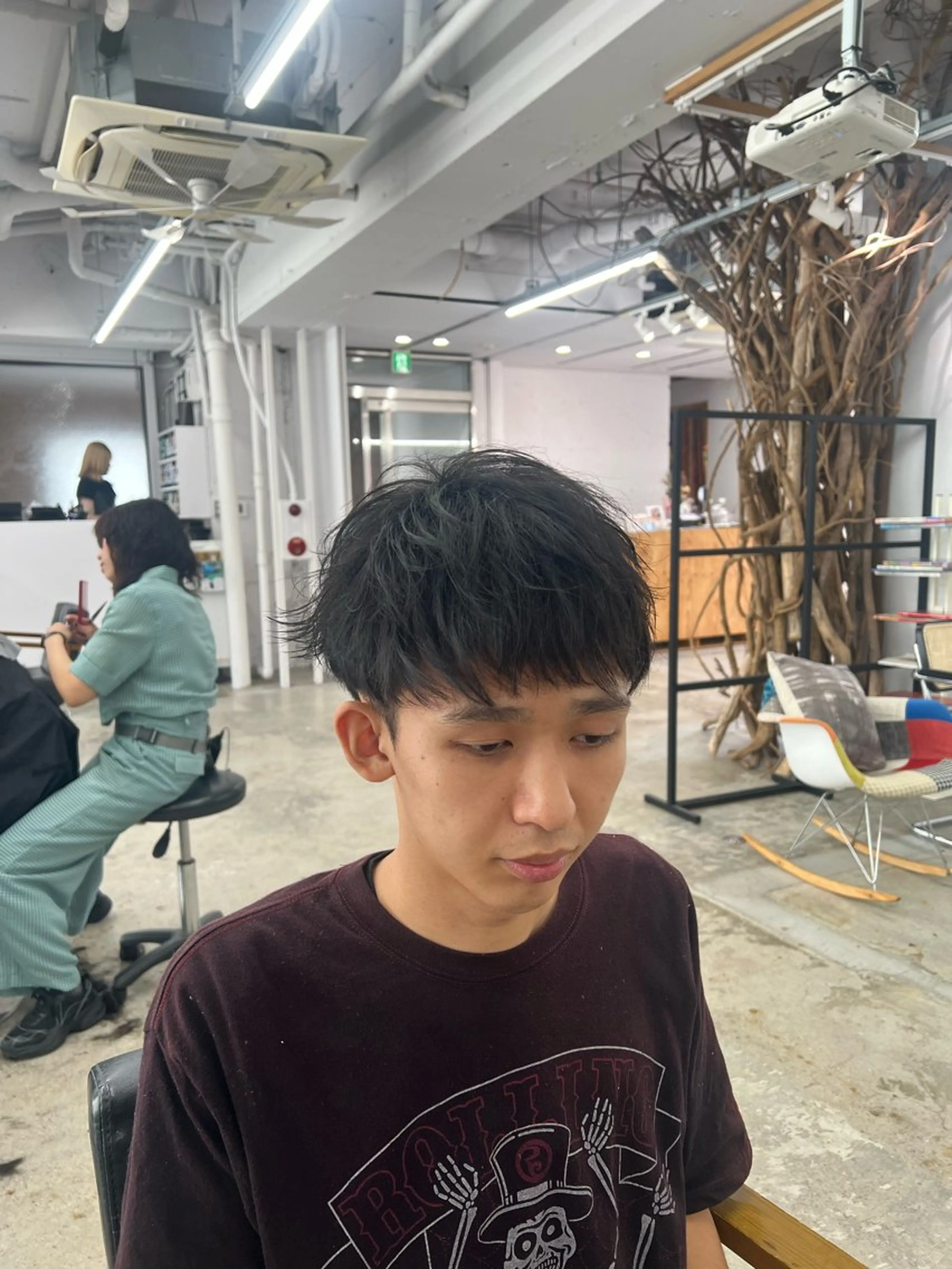 メンズ マッシュ 白元 優真のヘアスタイル