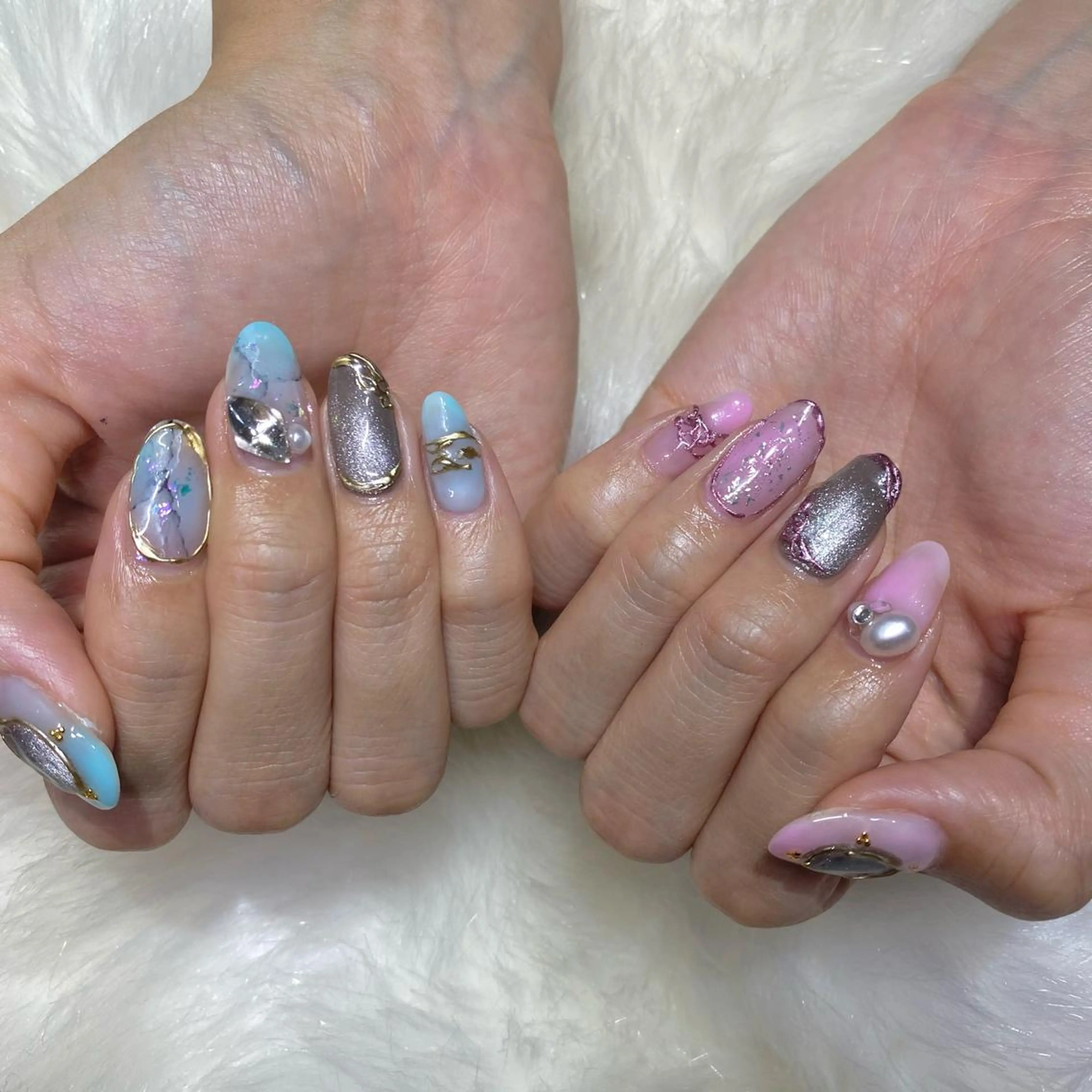 ネイル ハンドネイル Amber21.所属・Nagahama Akariのネイルデザイン